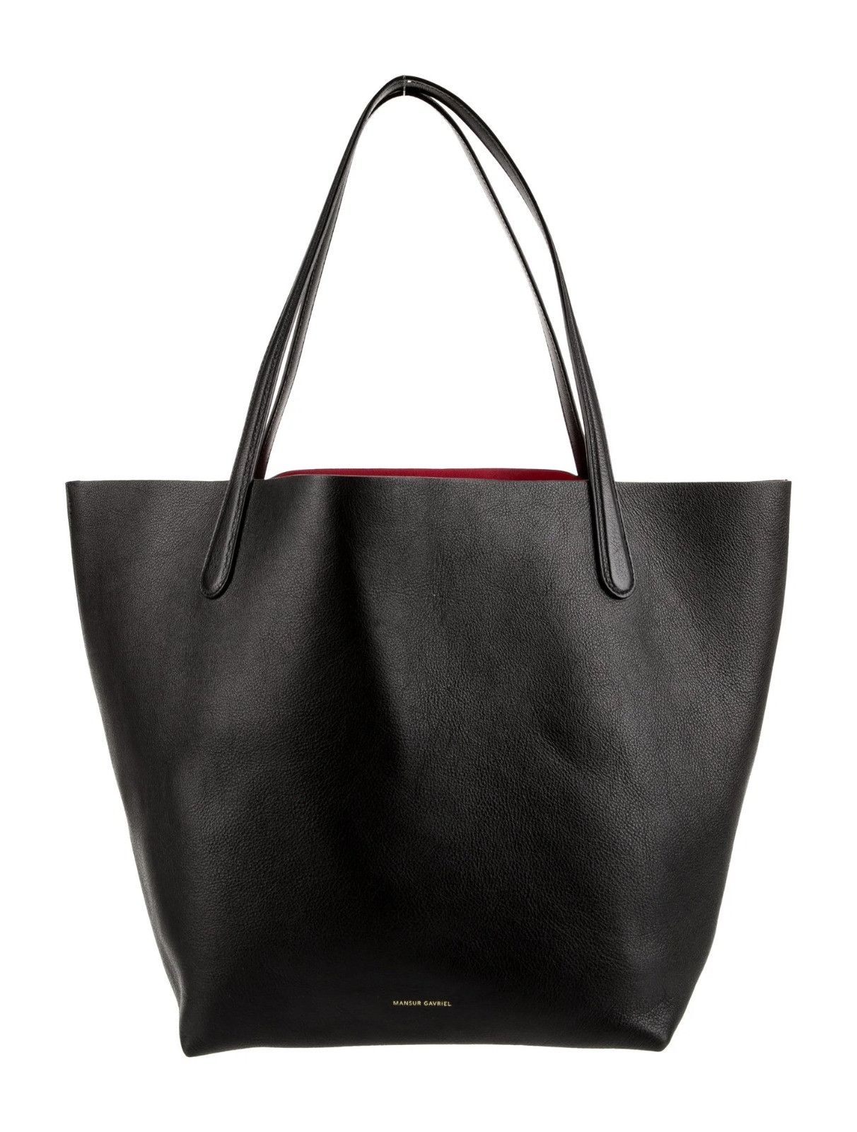 Mansur Gavriel os11x0326 Size: OS / Everyday Leather Tote Bag in Black Size ONE SIZE - 1 Thumbnail
