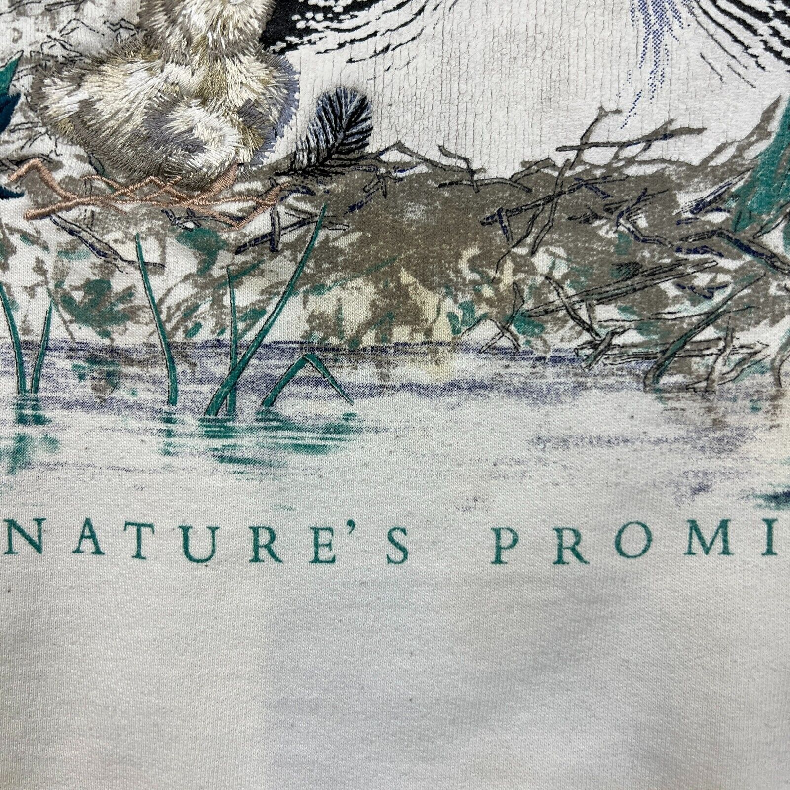 Vintage VTG 90s Northern Reflections Sweatshirt Large Goose Animal Size US L / EU 52-54 / 3 - 3 Thumbnail