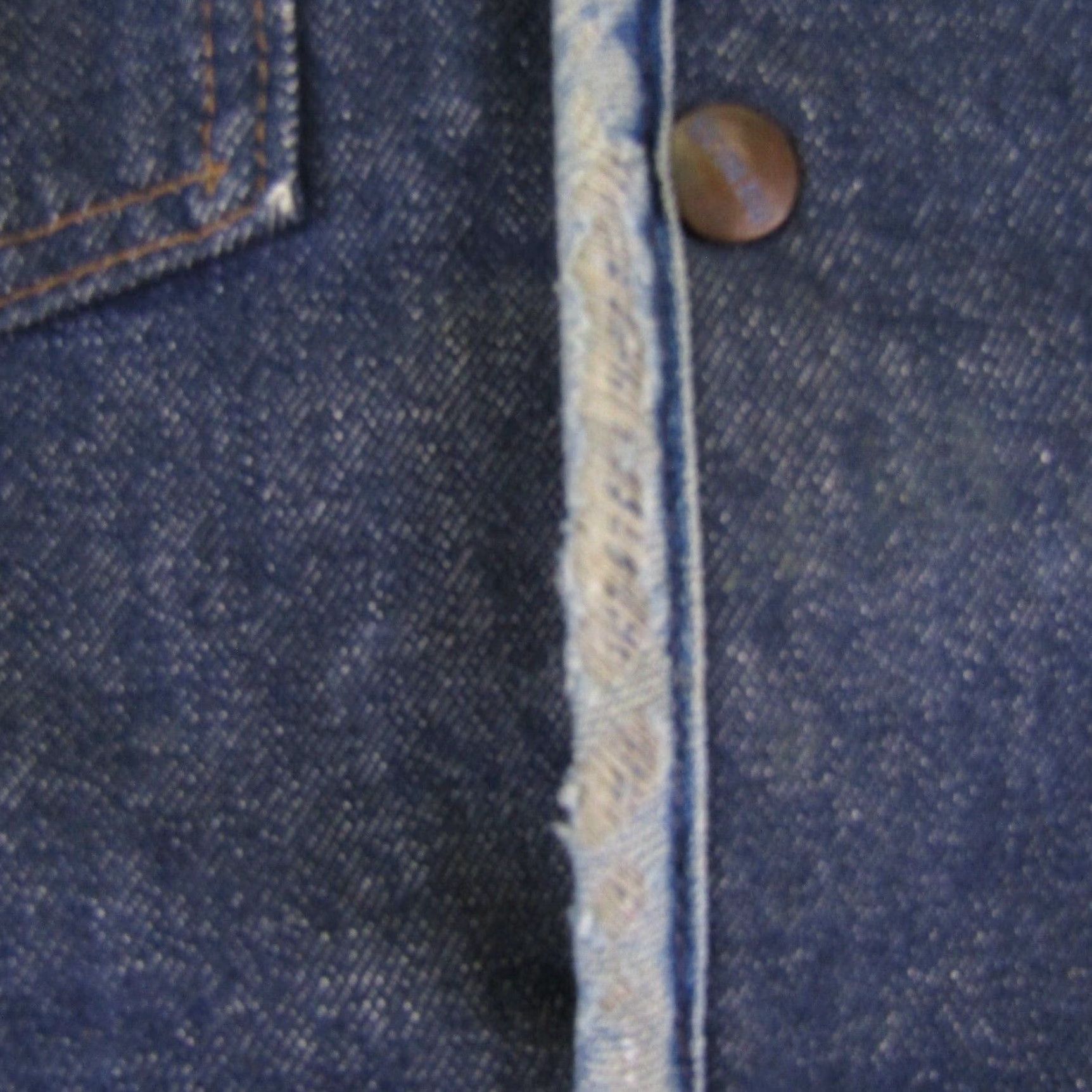 Denime VINTAGE Roebuck & Co. Men's Denim Vest Large Tall Western Cowboy Insulated Wool Lined 70s Size US L / EU 52-54 / 3 - 5 Thumbnail