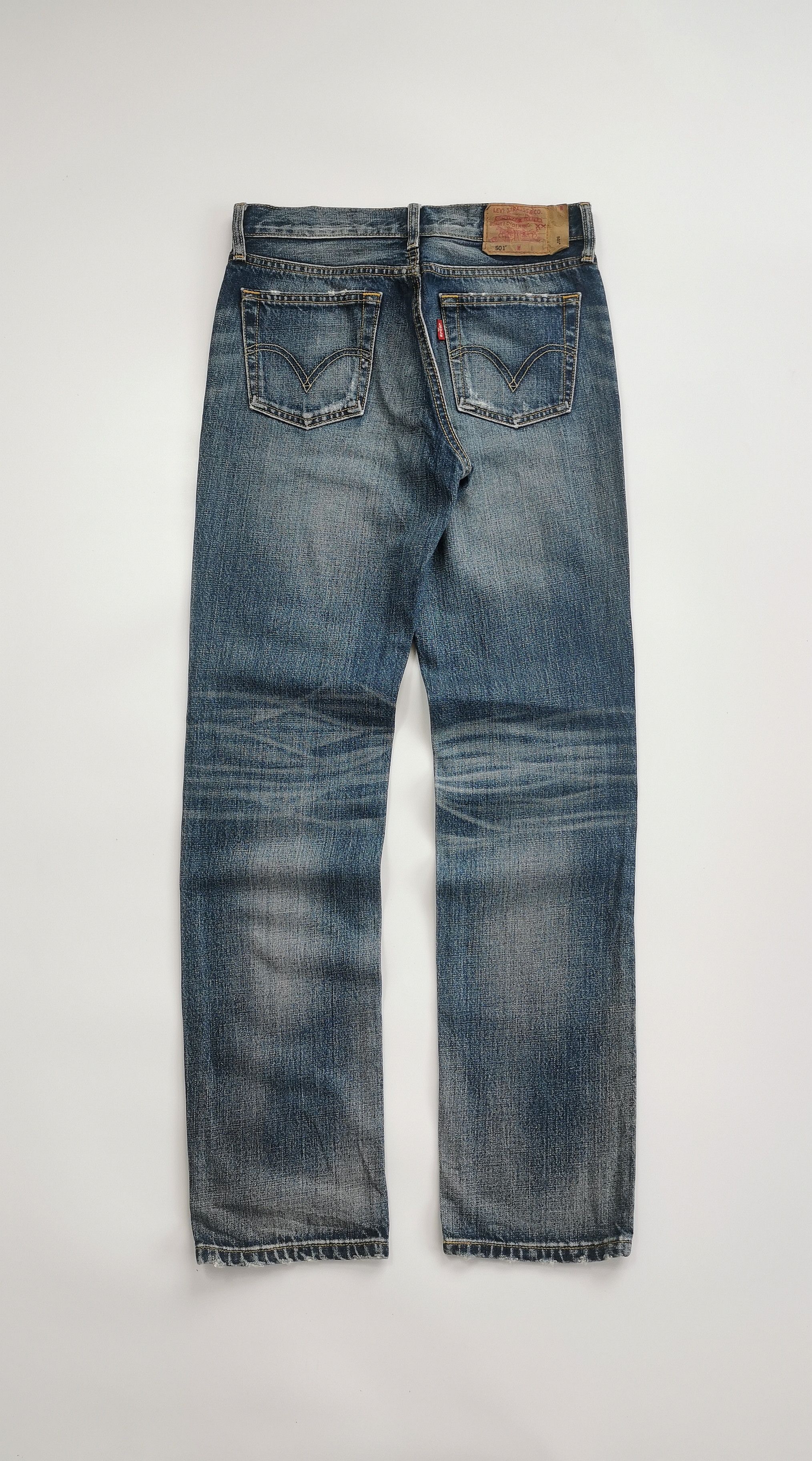 Levi's RARE SAMPLE Levis501 Distressed Boro Patchwork Jeans Vintage Size US 28 / EU 44 - 2 Thumbnail