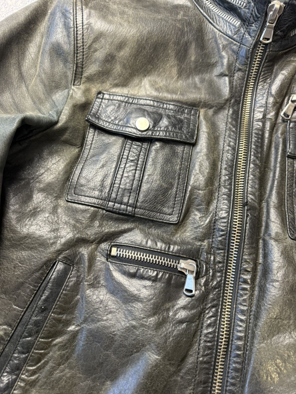 Leather Crazy True Vintage Cycle Rider Leather Jacket Biker Rare Y2K Size US L / EU 52-54 / 3 - 14 Thumbnail