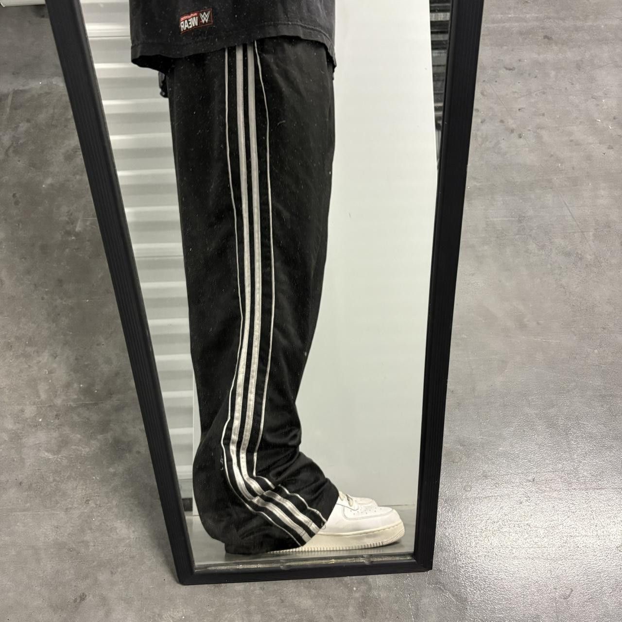 Japanese Brand × Vintage Crazy Vintage Y2K/2000s Baggy Black And White Striped Track Pants! Size US 36 / EU 52 - 1 Thumbnail