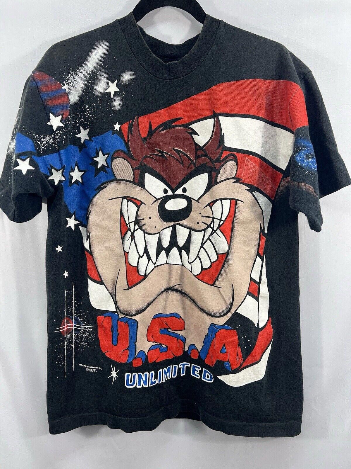 Designer VTG 1995 Looney Tunes Taz Tornado (Sz: Large) RARE 90s #TG Size US L / EU 52-54 / 3 - 1 Thumbnail