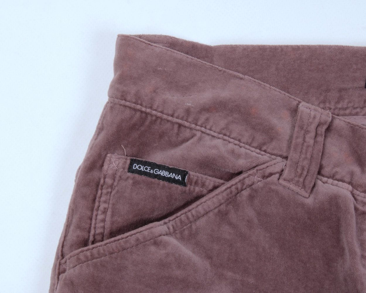 Designer × Dolce & Gabbana × Vintage DOLCE GABBANA Runway 2003 Vintage Velour Velvet Bondage Pant Size 28" / US 6 / IT 42 - 8 Thumbnail