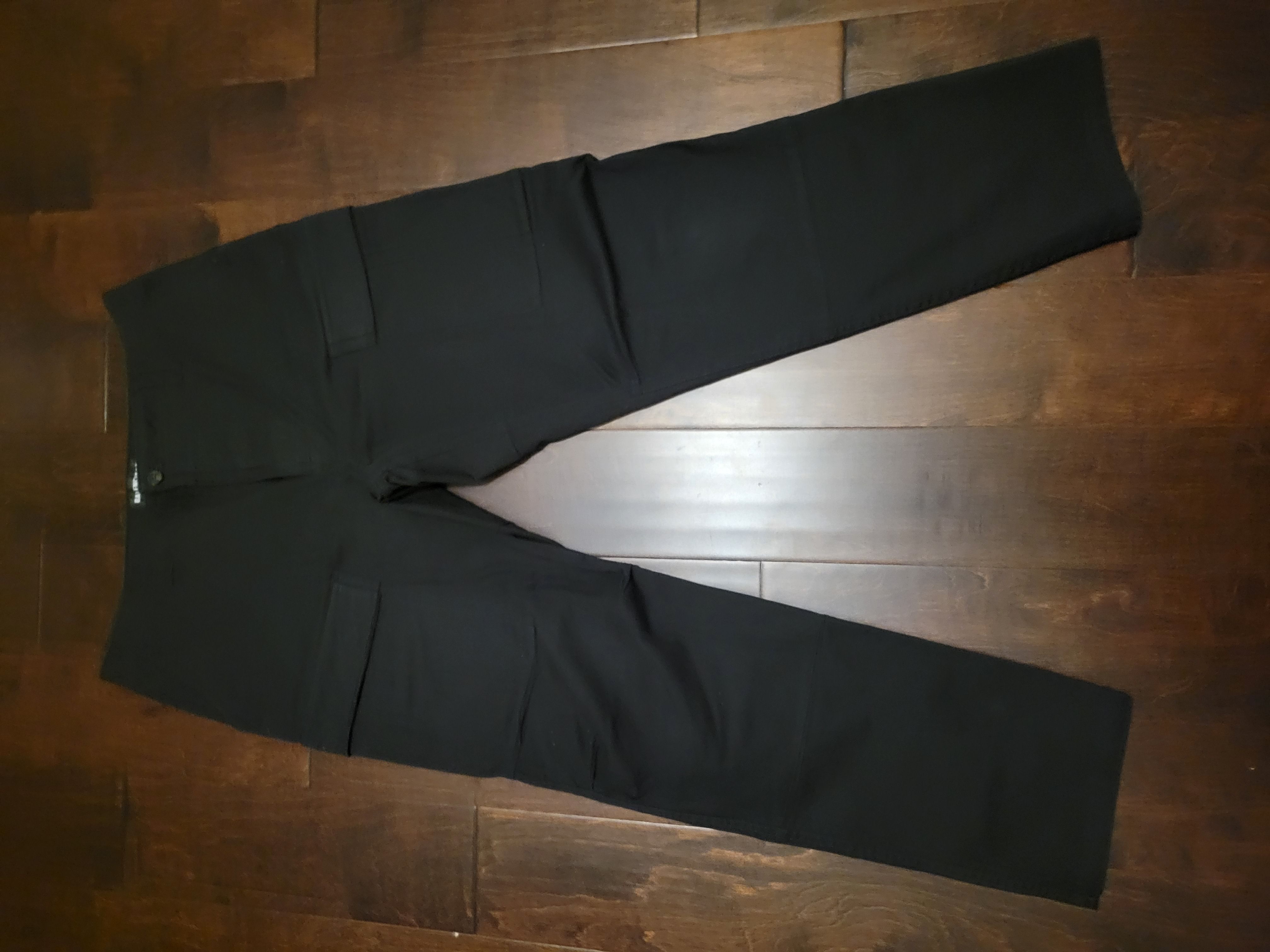 Pre-owned Balenciaga Black Straight Cargo Side Pocket Pants