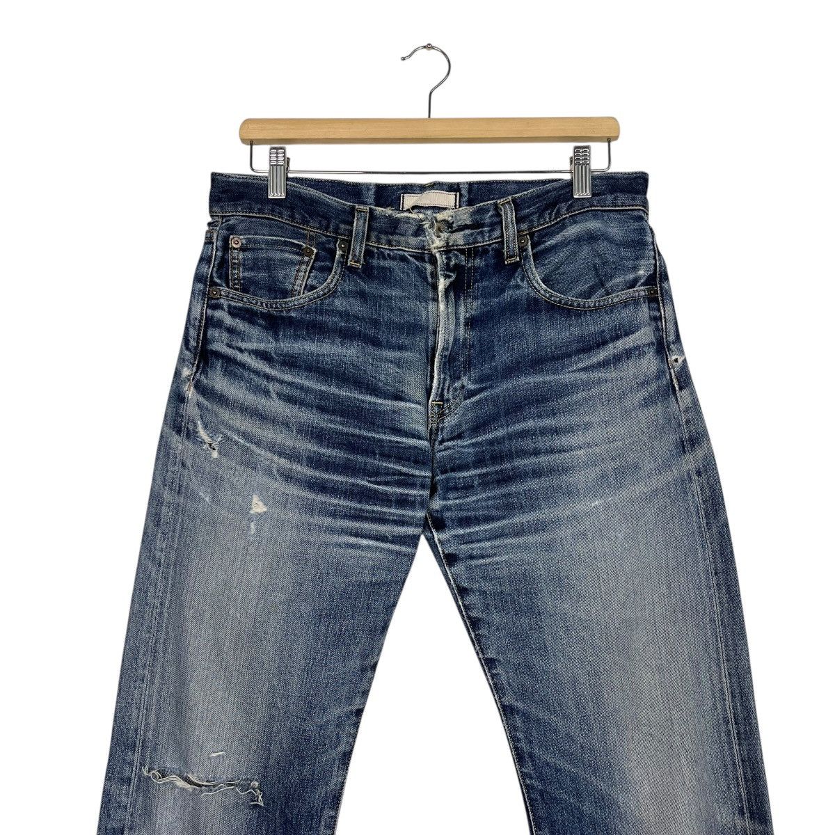 Japanese Brand Vintage Japanese Designer Selvedge Distressed Denim Jeans Size US 31 - 3 Thumbnail