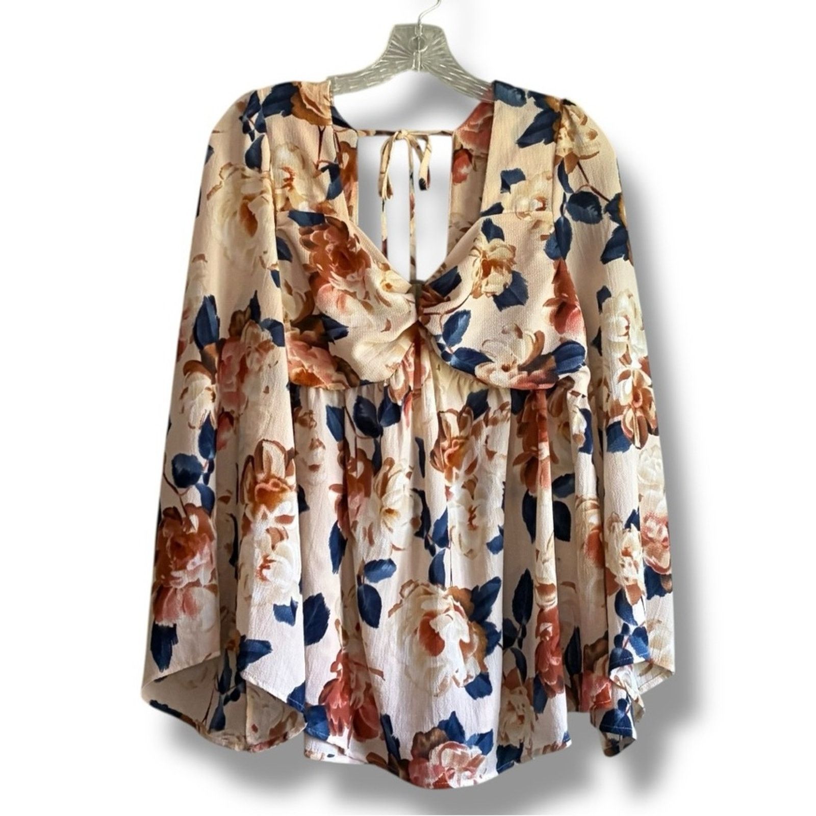Other Entro boho cottagecore babydoll floral top with bell sleeves Size L / US 10 / IT 46 - 6 Thumbnail