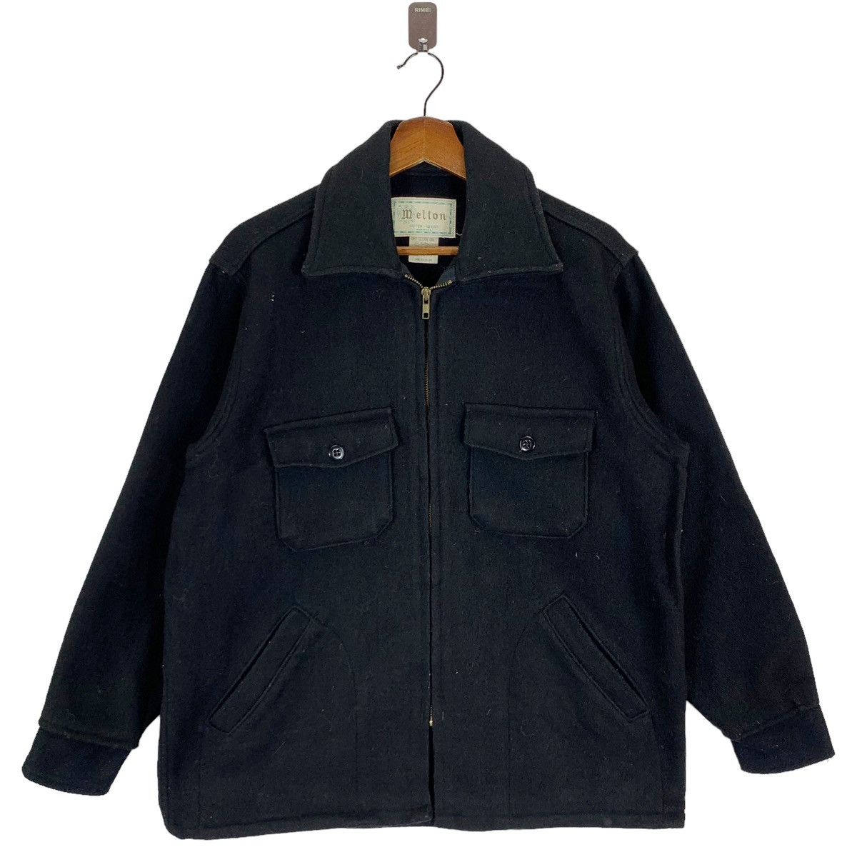 VINTAGE MELTON OUTER WEAR WOOL ZIPPER JACKET