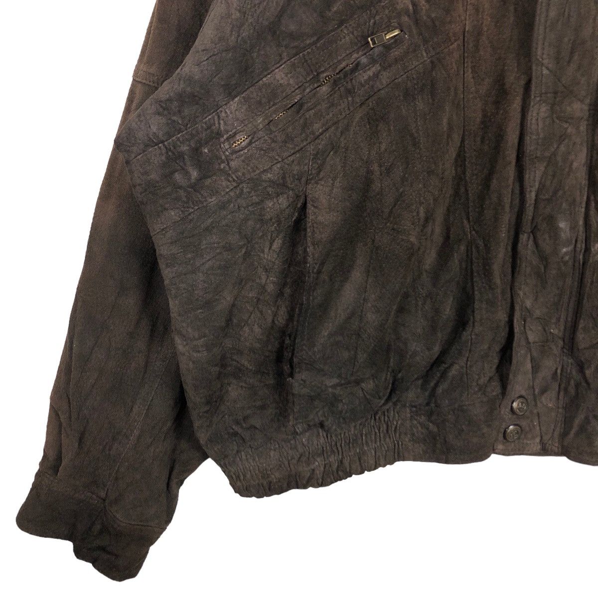 Japanese Brand 🔥Vtg Worker Leather Jacket Charles Klein Japan Made Size US XXL / EU 58 / 5 - 4 Thumbnail