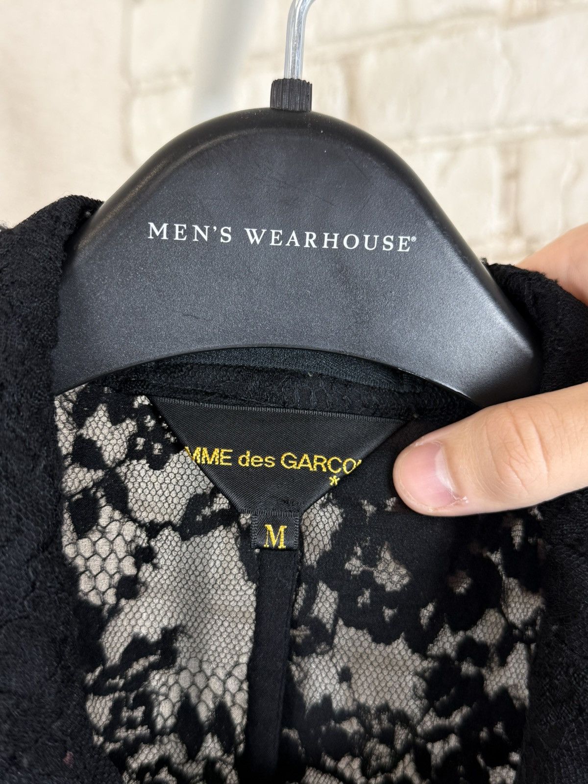 Comme des Garcons Womans Comme Des Garcons Lace Wool Blend Blazer in Black Size M / US 6-8 / IT 42-44 - 15 Thumbnail