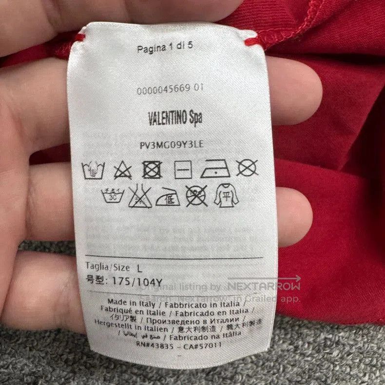 Valentino Valentino Red Letter Print Short Sleeve Tee. Size US L / EU 52-54 / 3 - 5 Thumbnail