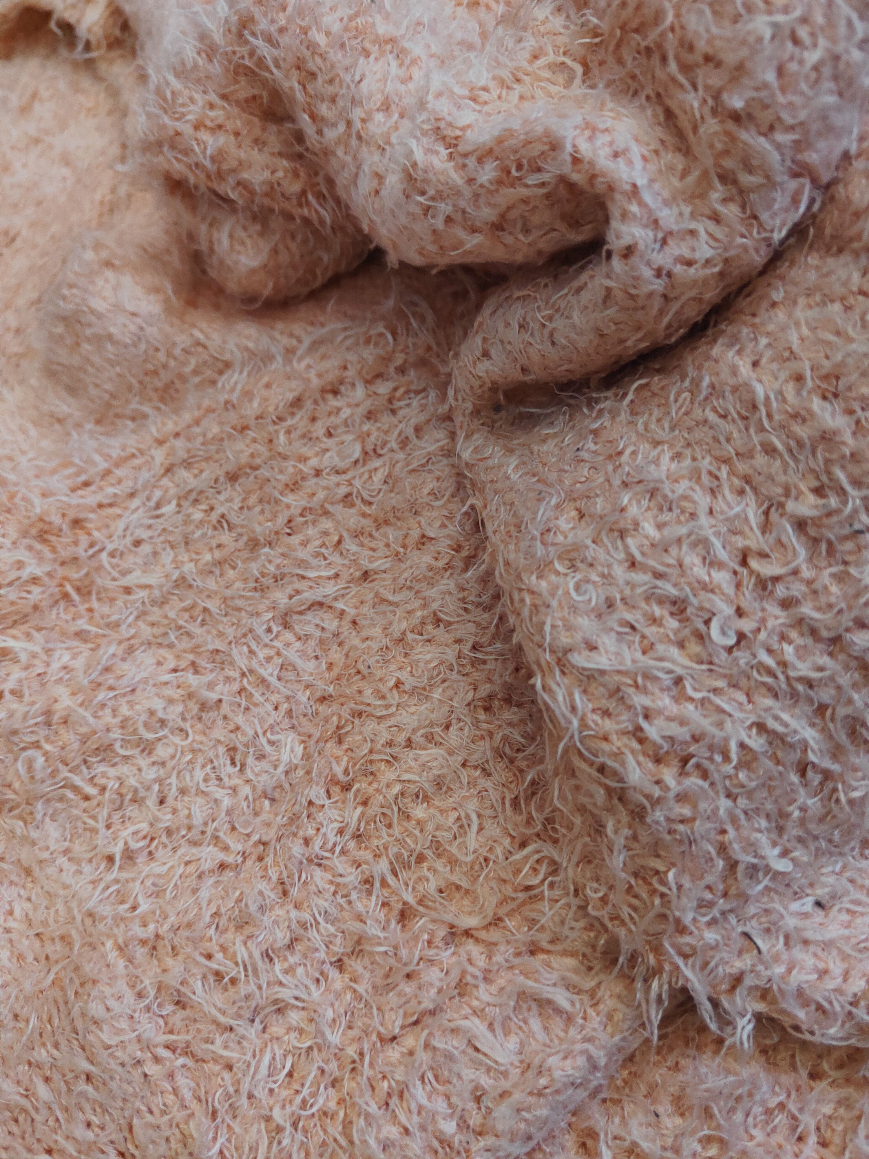 Japanese Brand DL Colza Orange peach shaggy Fur Mohair Knitwear #46-533 Size M / US 6-8 / IT 42-44 - 11 Thumbnail