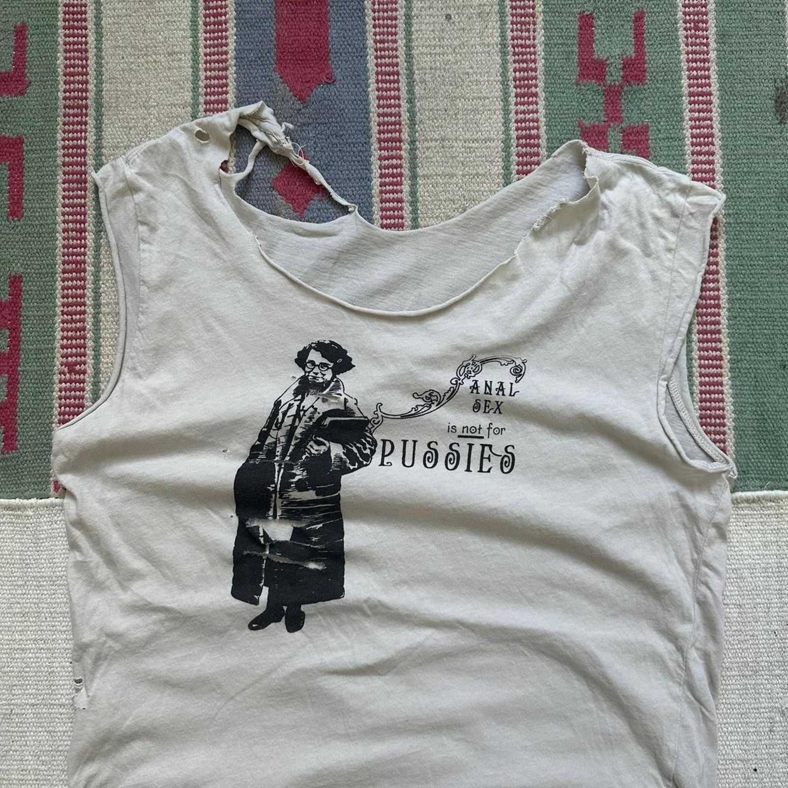 Other Vintage 70s Thrashed Adult Sex Funny Cut Off Graphic Tee Size US L / EU 52-54 / 3 - 1 Thumbnail