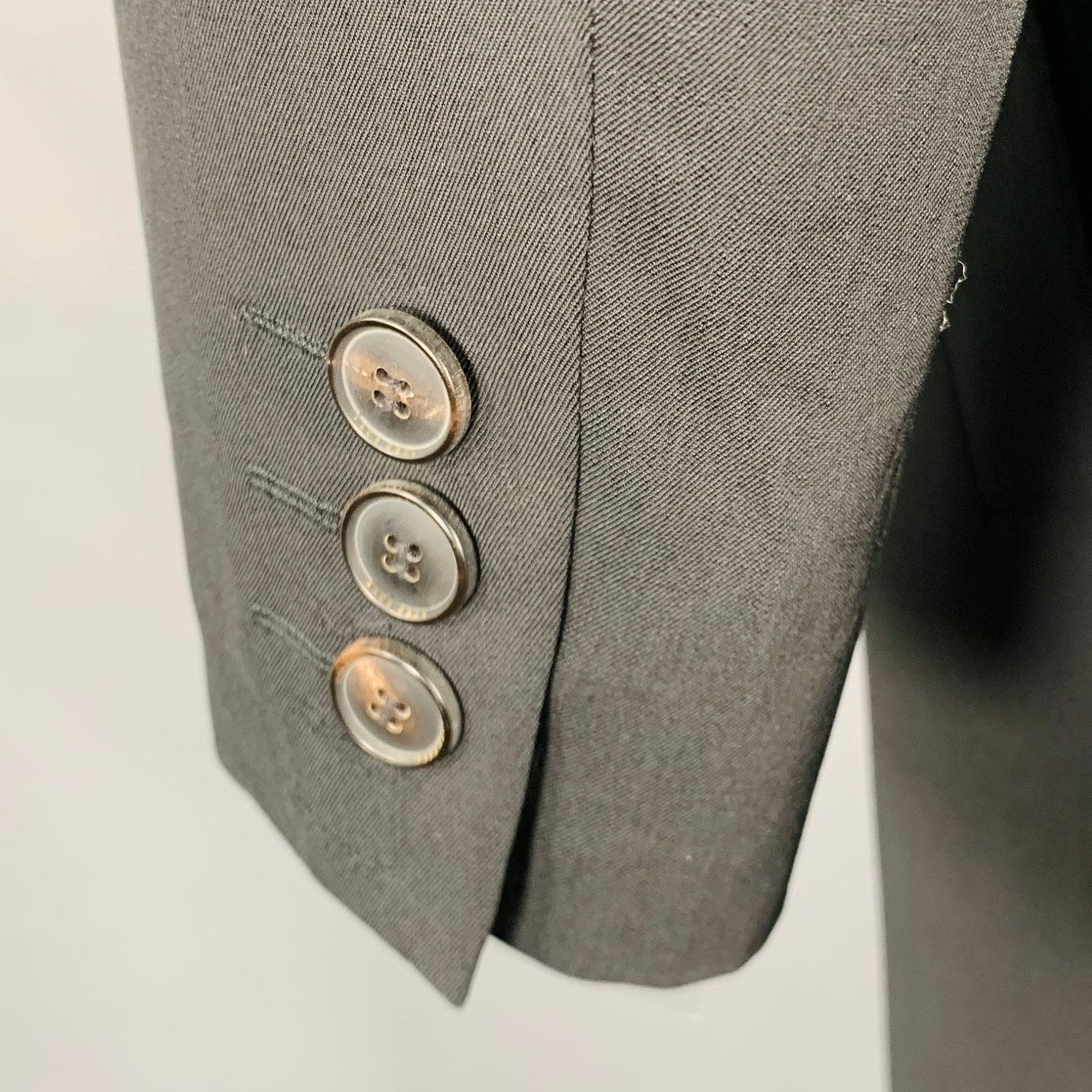 Hugo Boss HUGO BOSS Size 38 Black Virgin Wool Single Breasted Coat Size US S / EU 44-46 / 1 - 4 Thumbnail