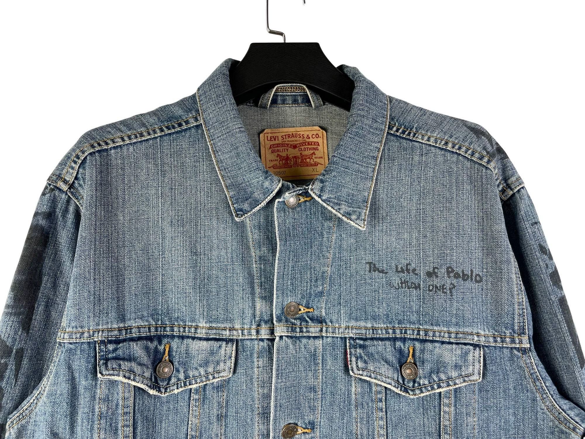 Levi's Levi’s Kanye West TLOP 2016 Graffiti Denim Jacket Size US XL / EU 56 / 4 - 3 Thumbnail