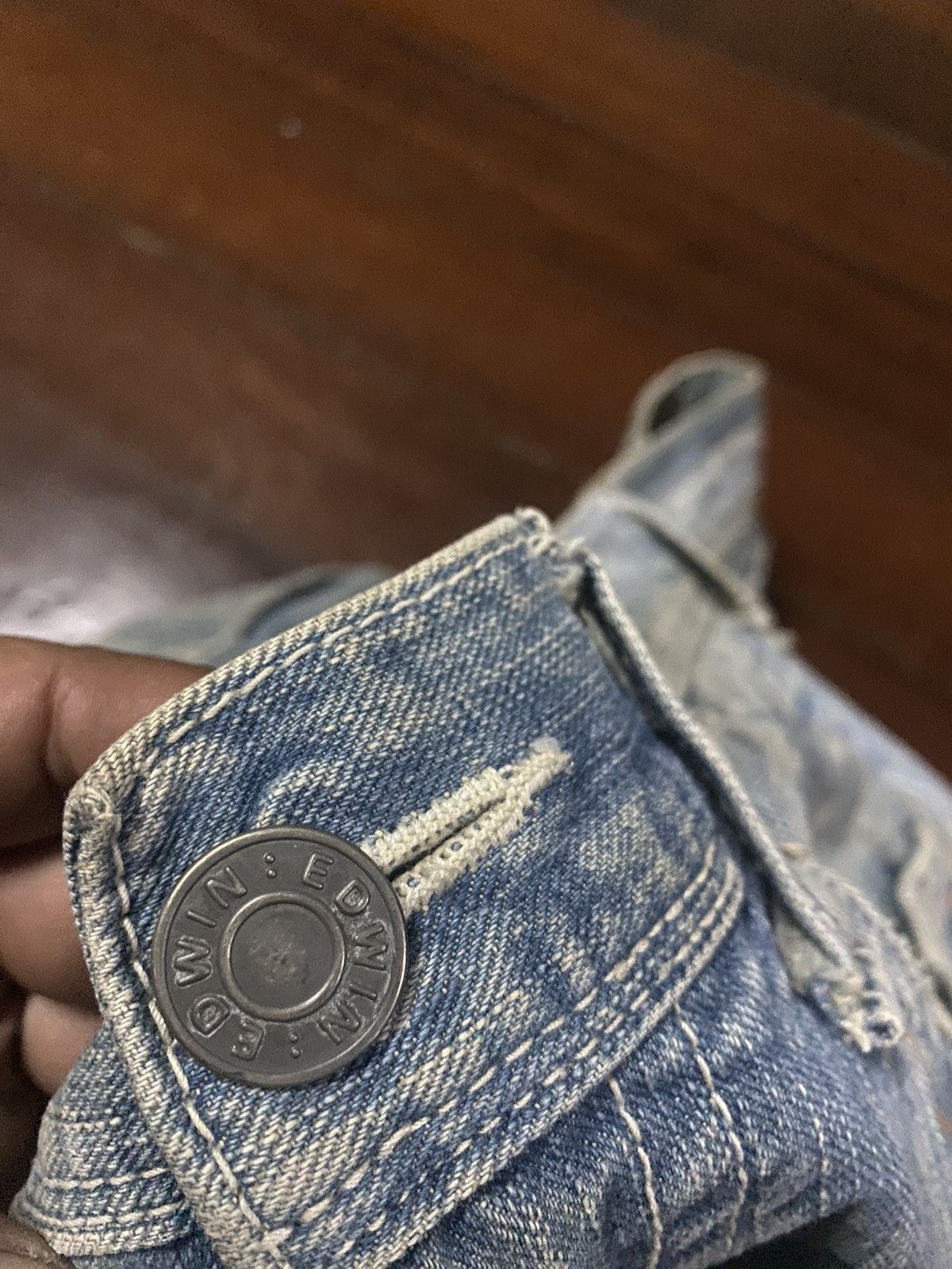 Edwin FIRE 🔥 EDWIN EXCLUSIVE VINTAGE FLARE JEANS RUSTY DISTRESSED Size US 36 / EU 52 - 9 Thumbnail