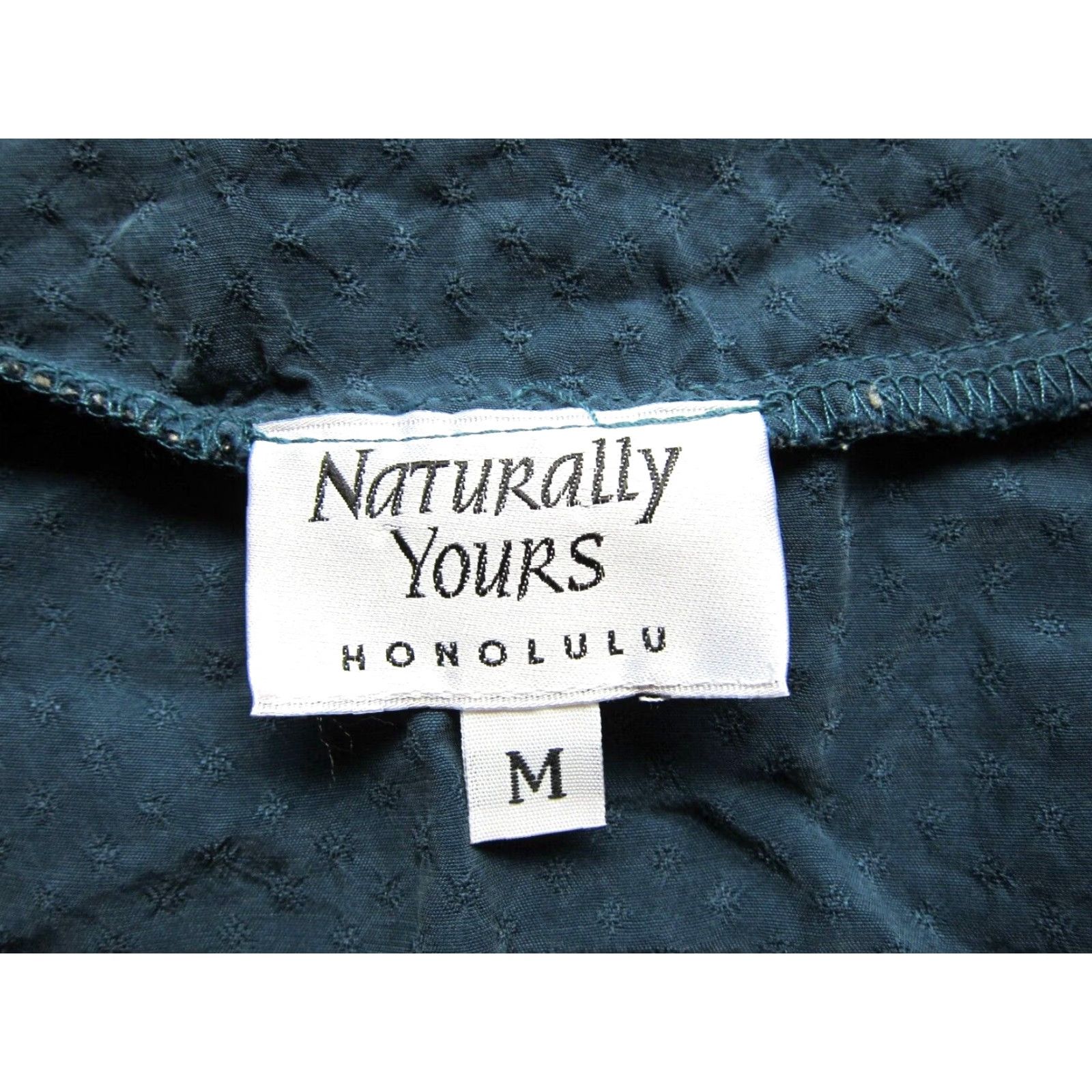 Vintage VTG Naturally Yours Honolulu Hawaii Rayon Blue Open Long Sleeve Blouse Medium Size M / US 6-8 / IT 42-44 - 3 Thumbnail