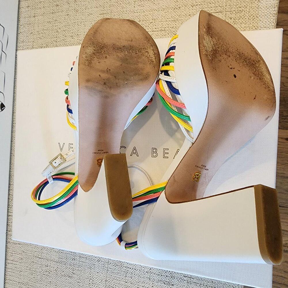 Designer Veronica Beard Fletcher Multi-Colored Sandals Size US 10 / IT 40 - 9 Thumbnail