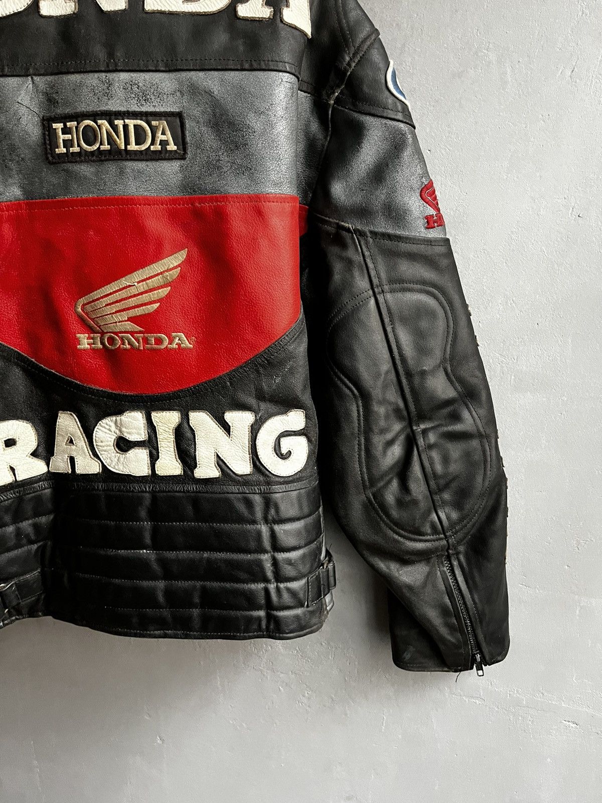 Vintage Honda Racing CBR Leather Jacket RARE ALL BLACK Size US M / EU 48-50 / 2 - 20 Thumbnail