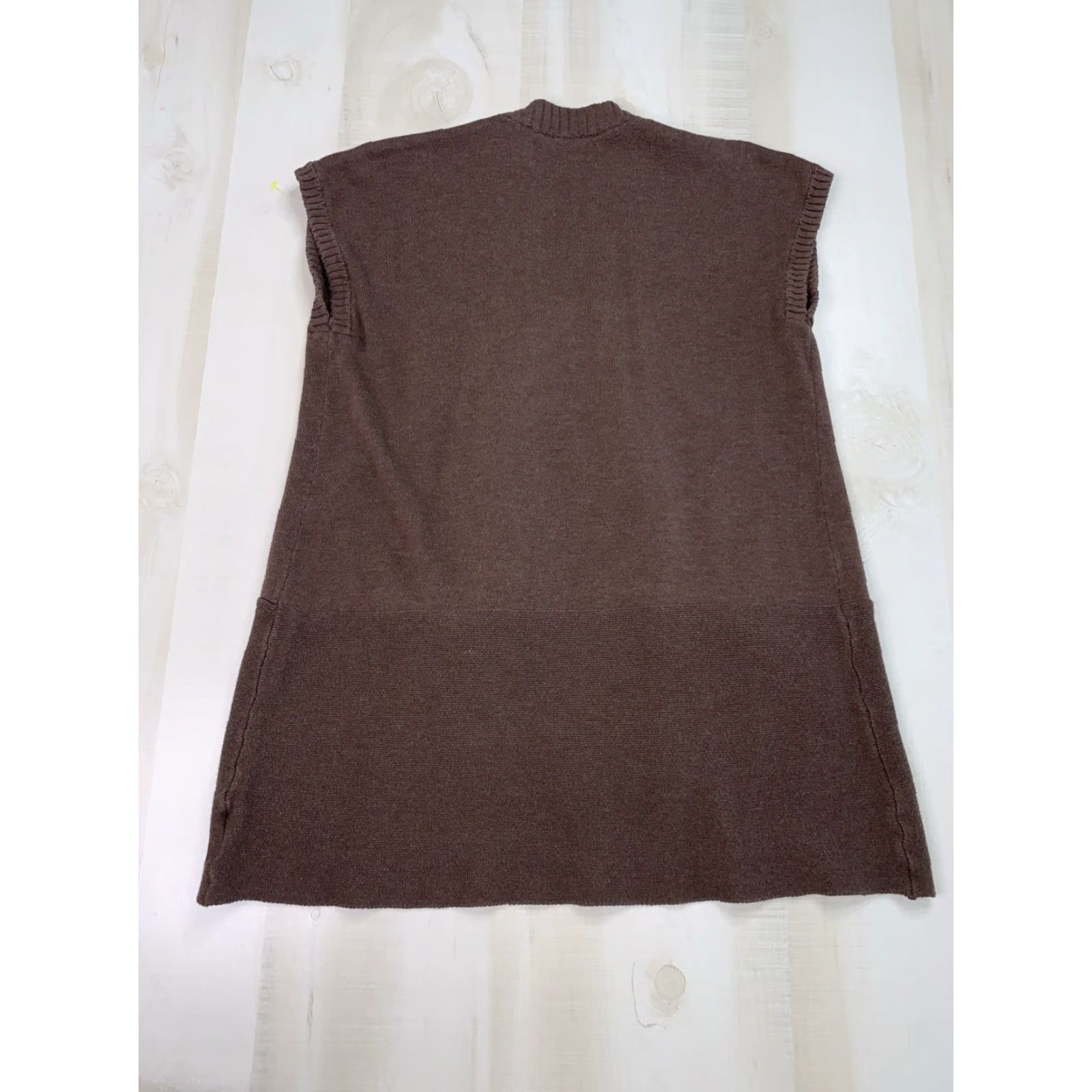 Vintage AVENTURA Organic Cotton Sleeveless Cardigan S Brown Oversized Longline Women Cardigan Bohemian Womens Regular Size S Size S / US 4 / IT 40 - 6 Thumbnail