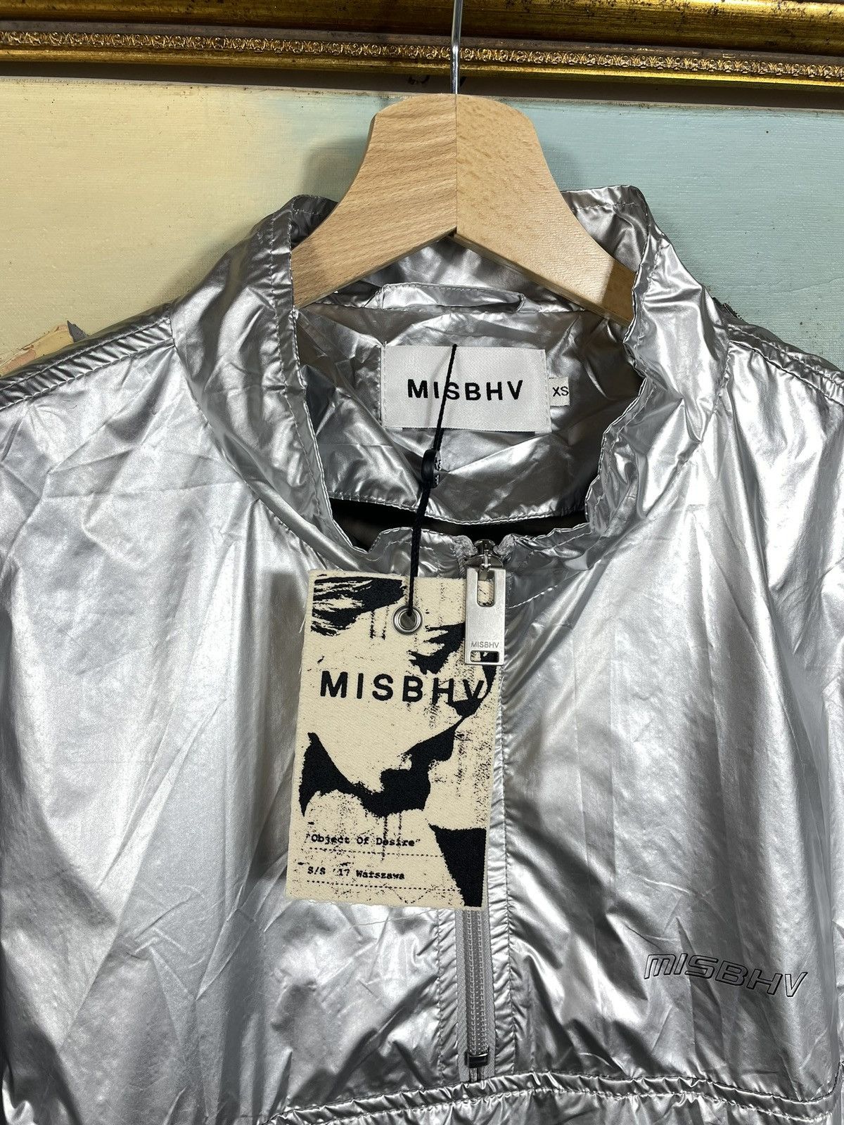 Designer × Misbhv Misbhv silver zip anorak light jacket windbreaker streetwear Size US XS / EU 42 / 0 - 7 Thumbnail