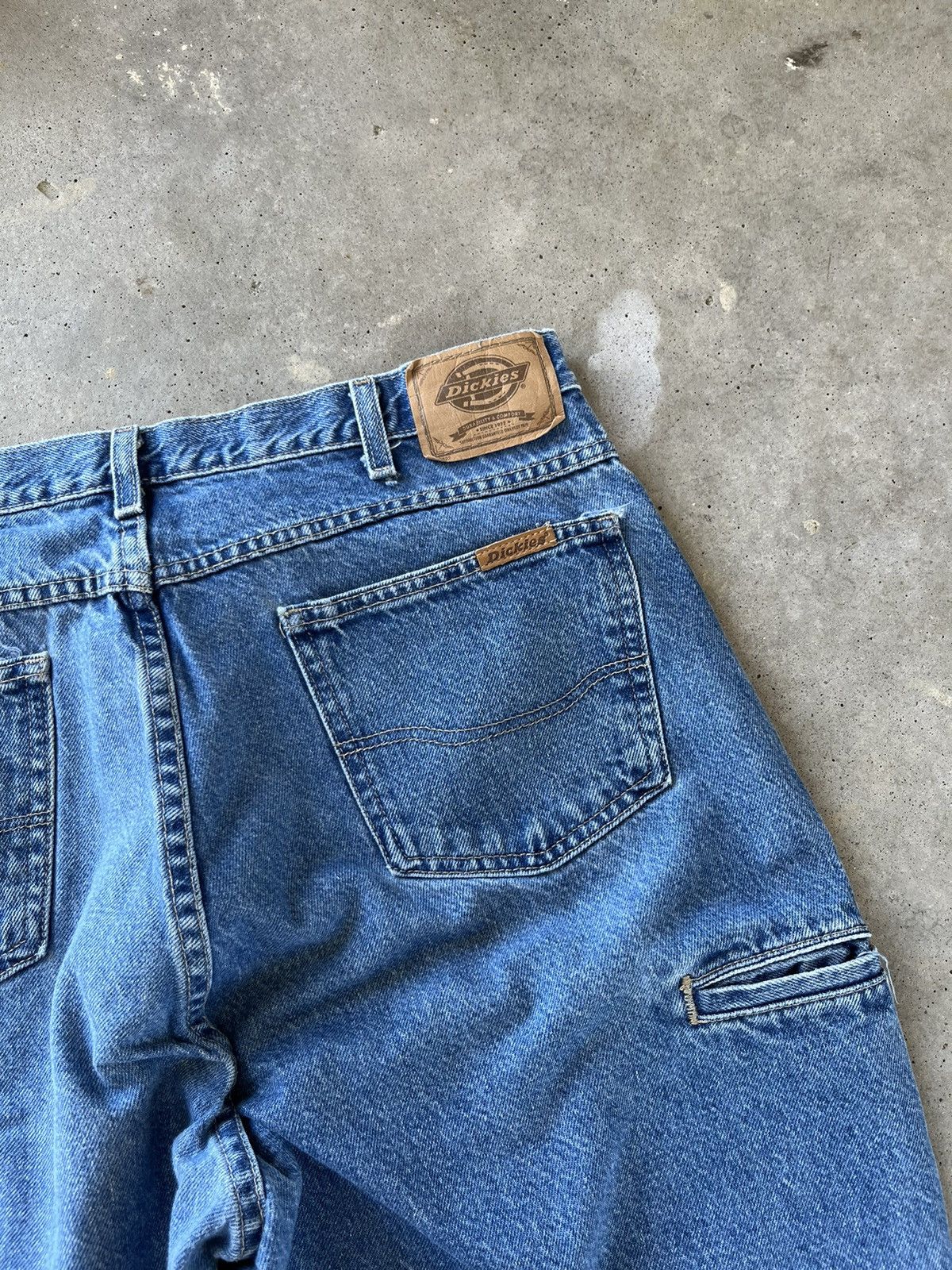 Dickies × Vintage Vintage Dickies Denim Double Knee Carpenter Pants Size US 37 - 3 Thumbnail