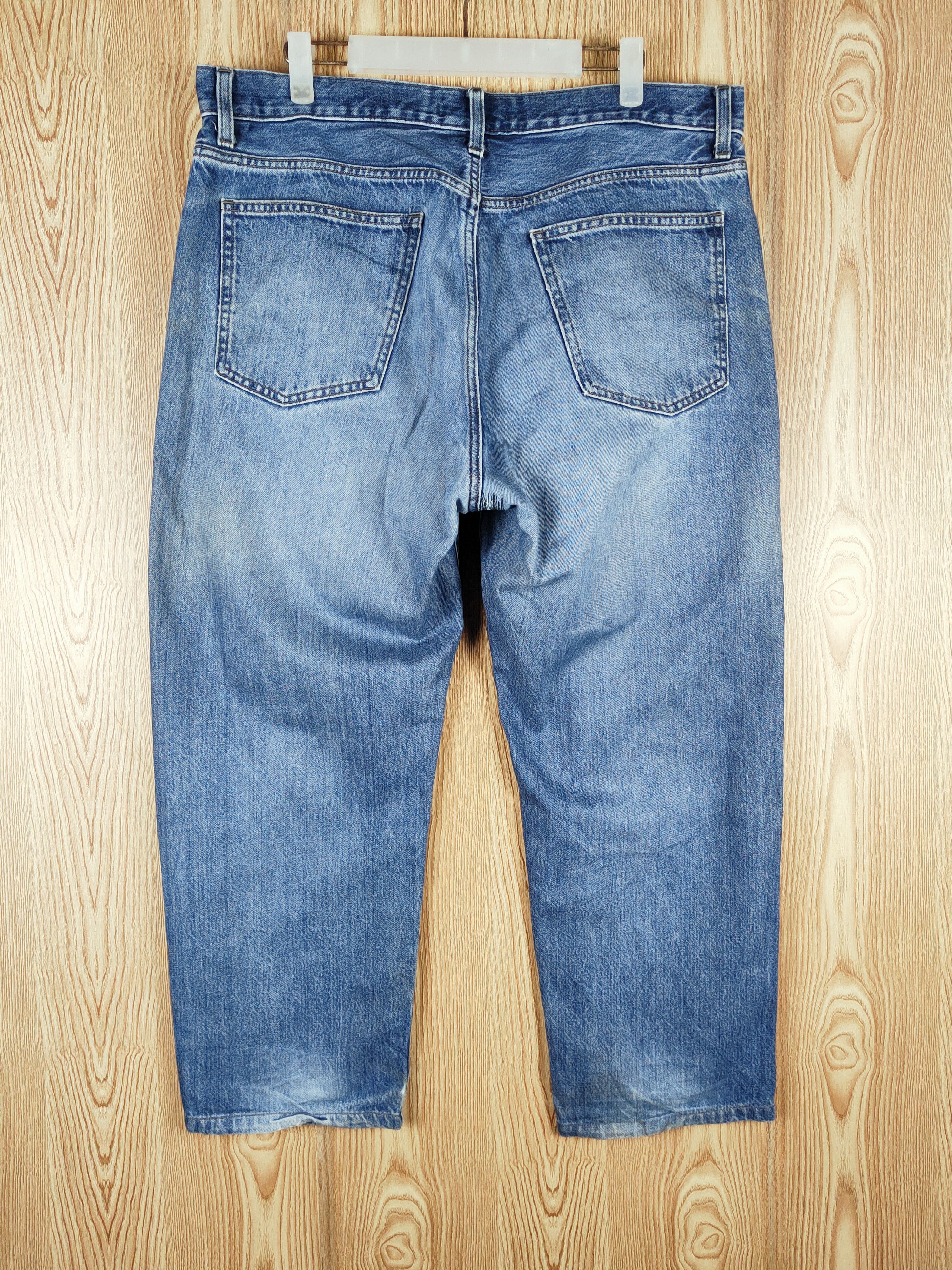 Japanese Brand Uniqlo Dark Blue Faded Distressed Ripped Jeans #S2725 Size US 36 / EU 52 - 7 Thumbnail
