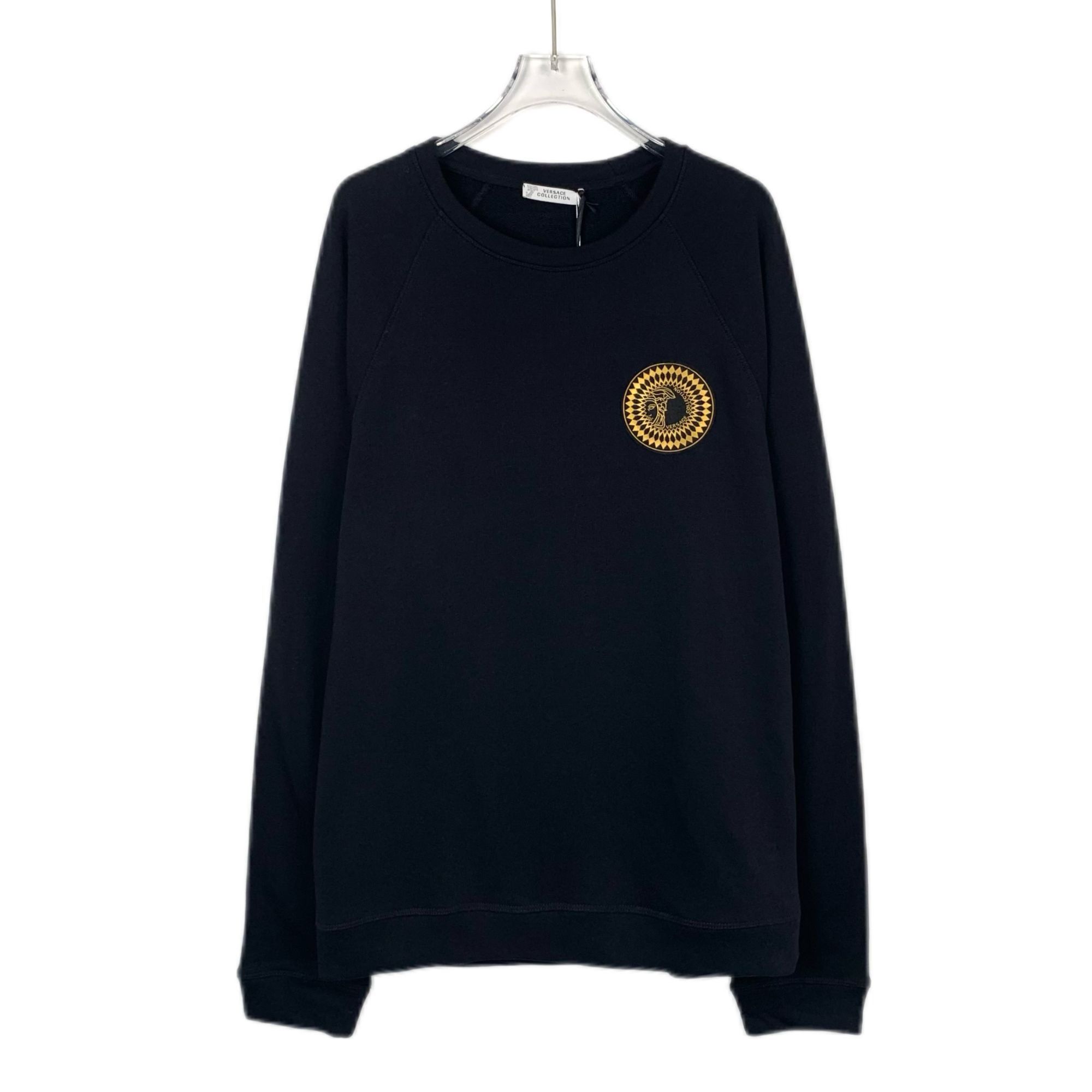 Versace J9209 Versace Collection Black Sweatshirt With Gold Medusa E Size US L / EU 52-54 / 3 - 1 Thumbnail