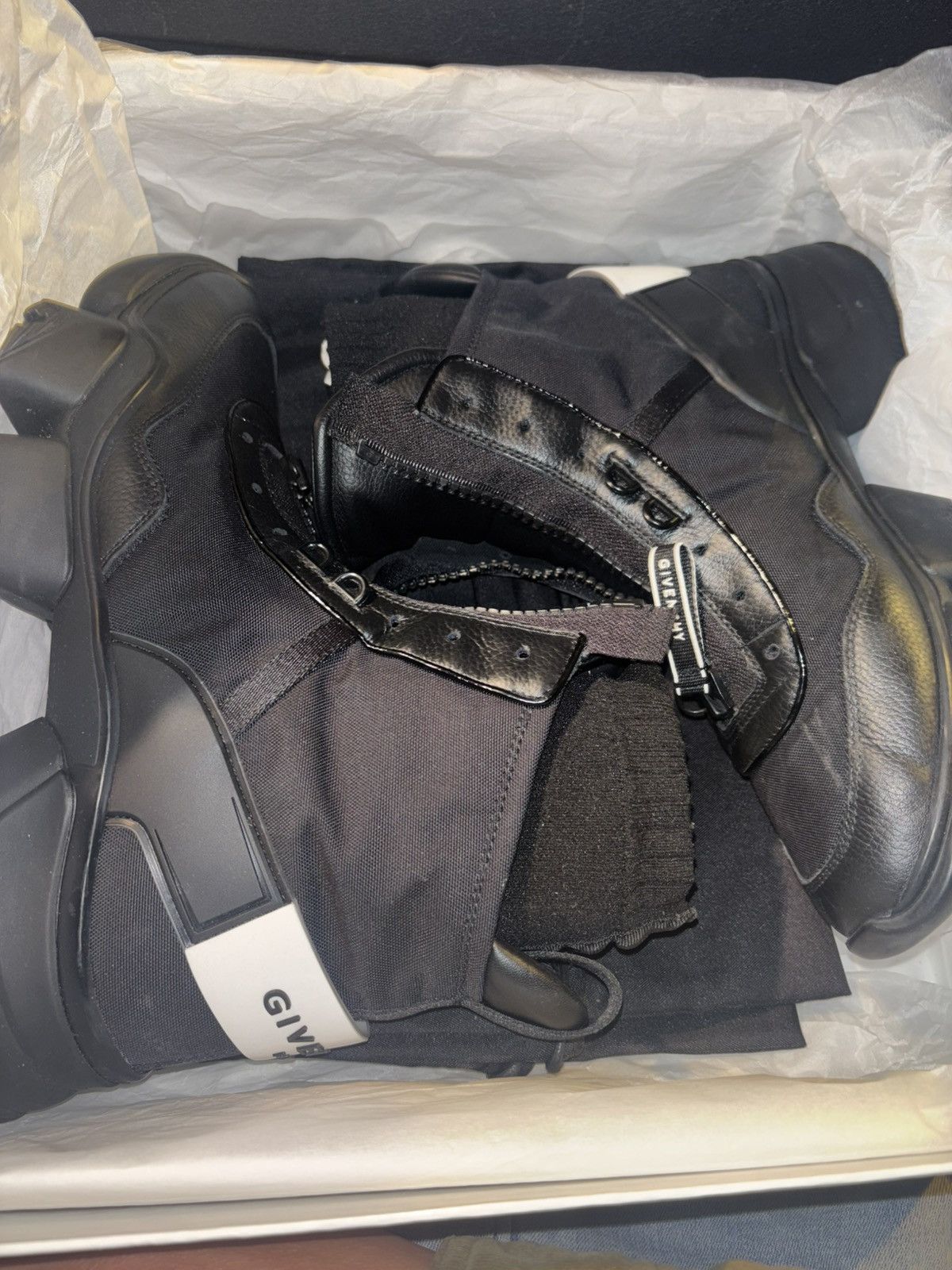 Givenchy Givenchy — JAW high sneakers in nylon and leather Size US 9.5 / EU 42-43 - 5 Thumbnail