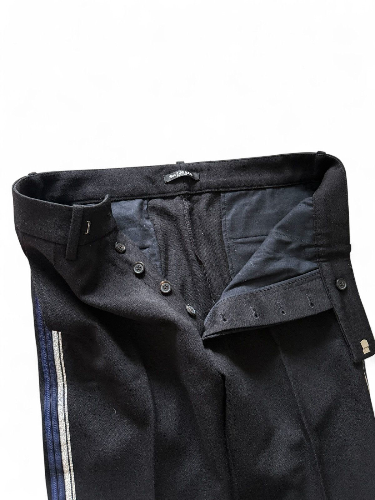 Balmain Balmain FW11 Striped Wool Trousers - By Christophe Decarnin Size US 28 / EU 44 - 4 Thumbnail