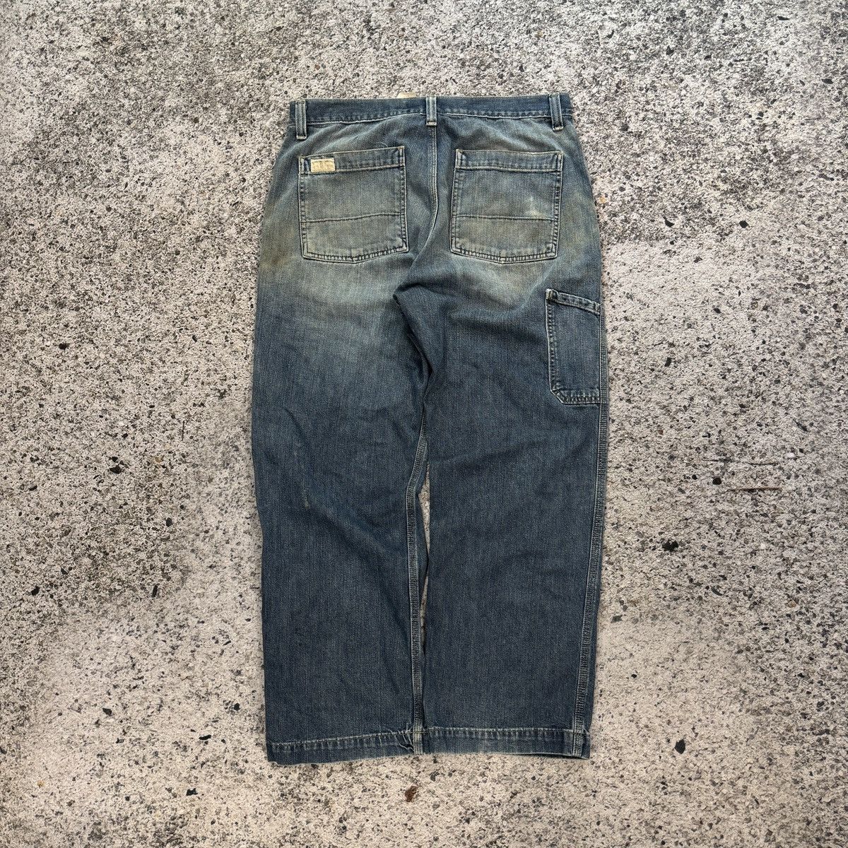 Gap 2000s Y2K Gap Urban Utility Faded Thrashed Jeans ERD Grunge Size US 34 / EU 50 - 2 Thumbnail