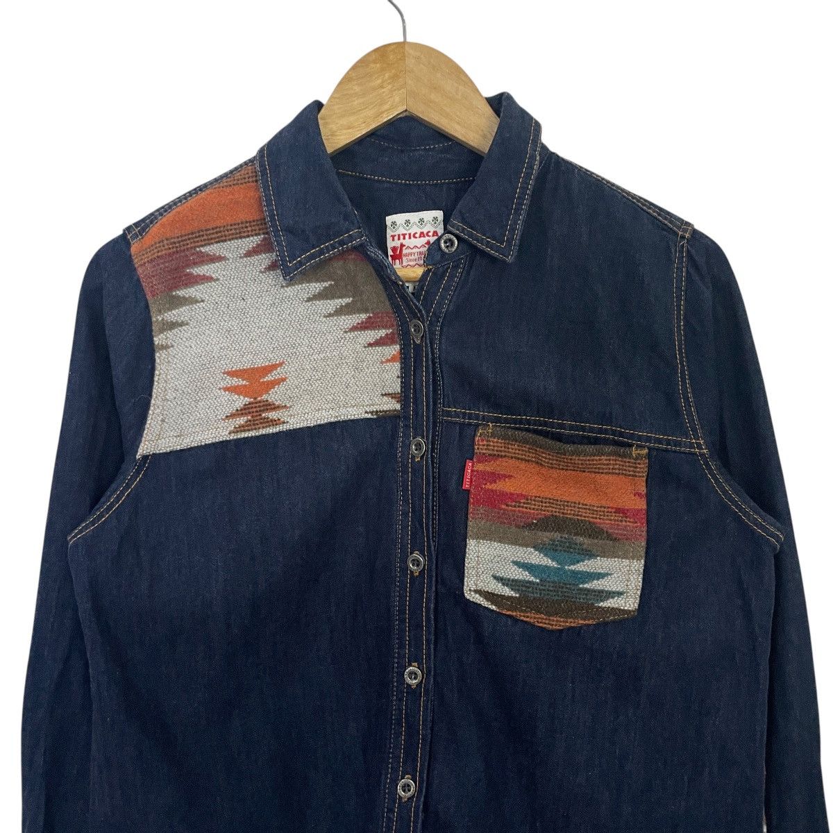 Japanese Brand Vintage Titicaca Aztex Navajo Denim Jacket Size US M / EU 48-50 / 2 - 2 Thumbnail
