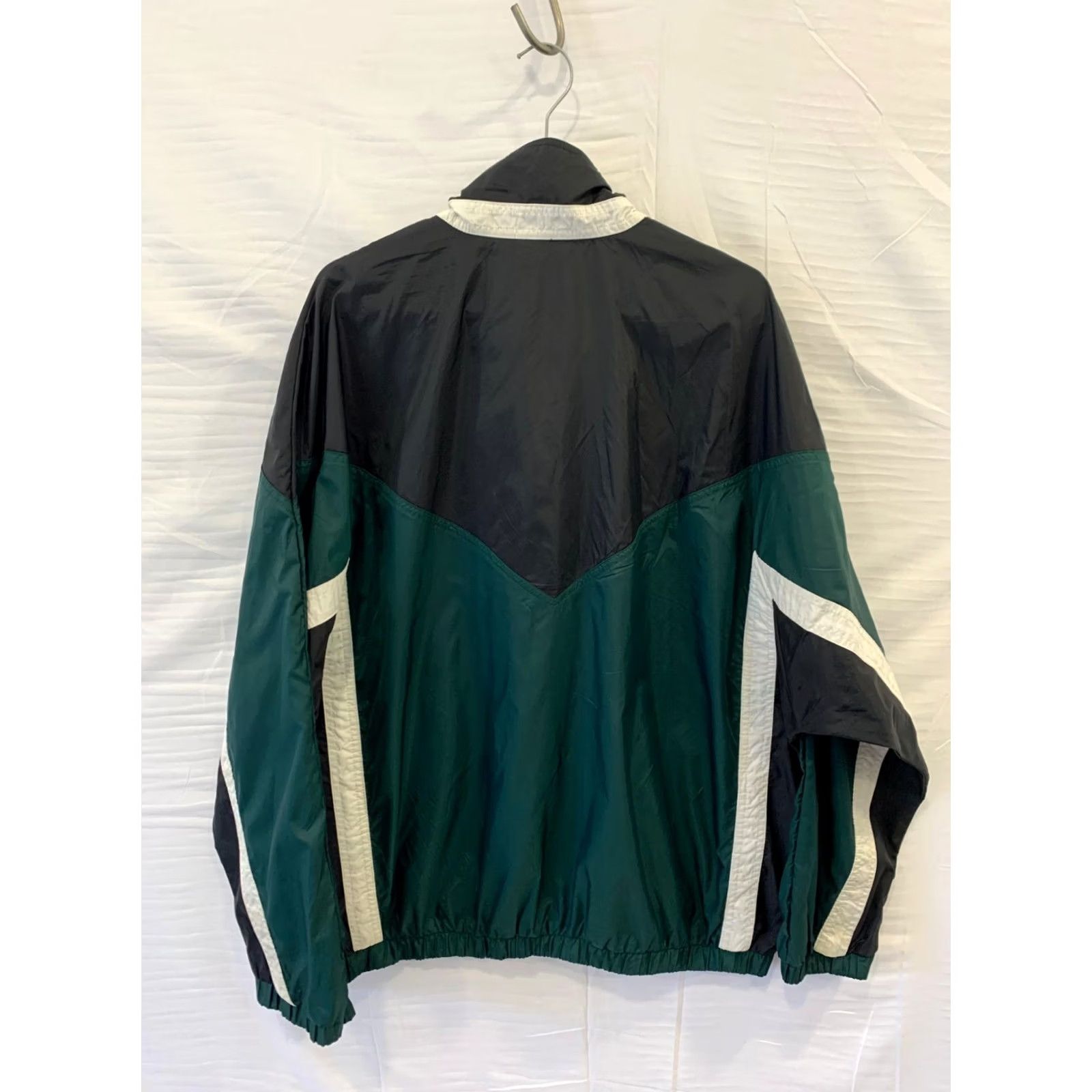 Nike Vtg 90s Nike Windbreaker Jacket Men’s L Black Green Colorblock Swoosh Half #RM Size US L / EU 52-54 / 3 - 2 Thumbnail