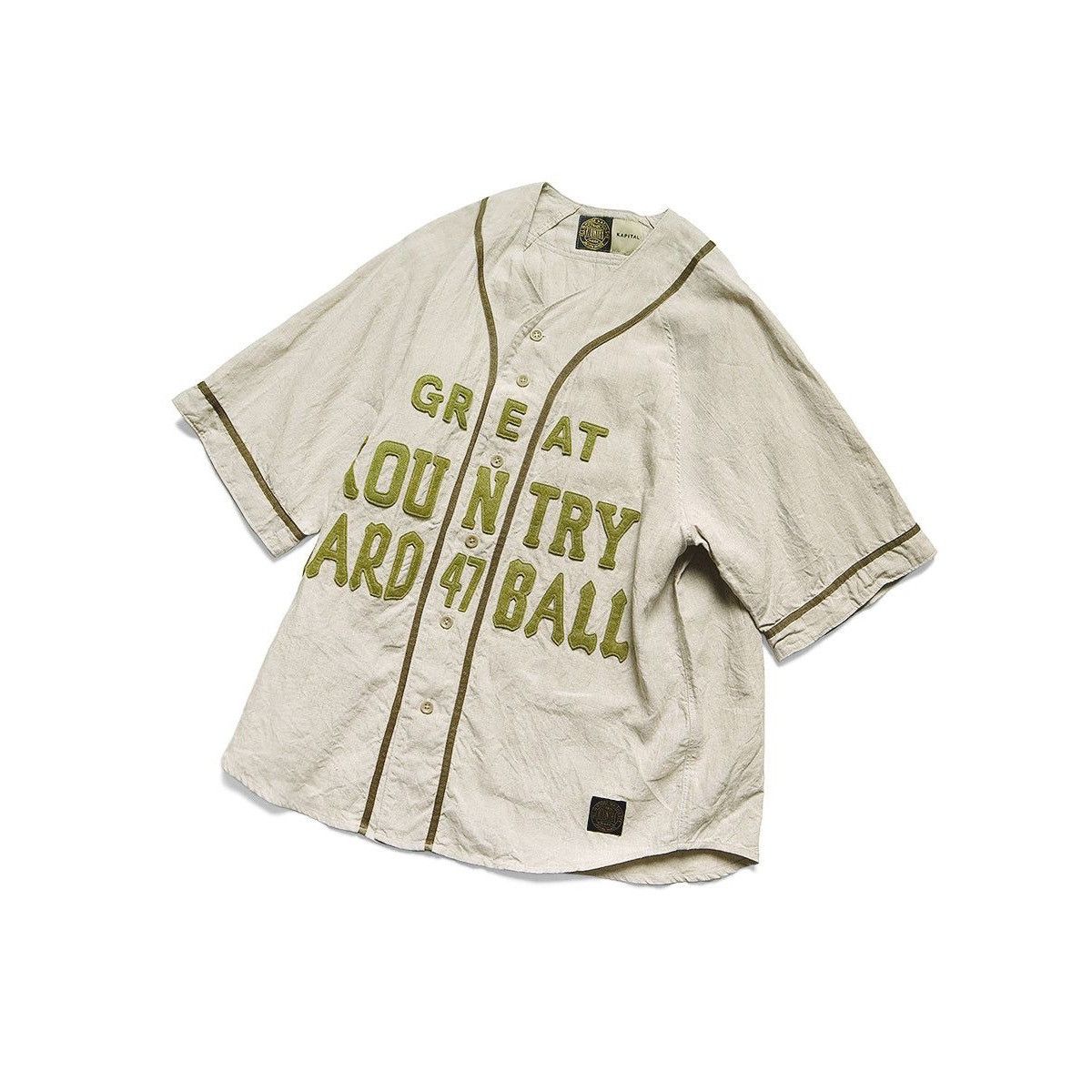 Kapital Kapital French Linen GREAT KOUNTRY Baseball Shirt Size US L / EU 52-54 / 3 - 3 Thumbnail