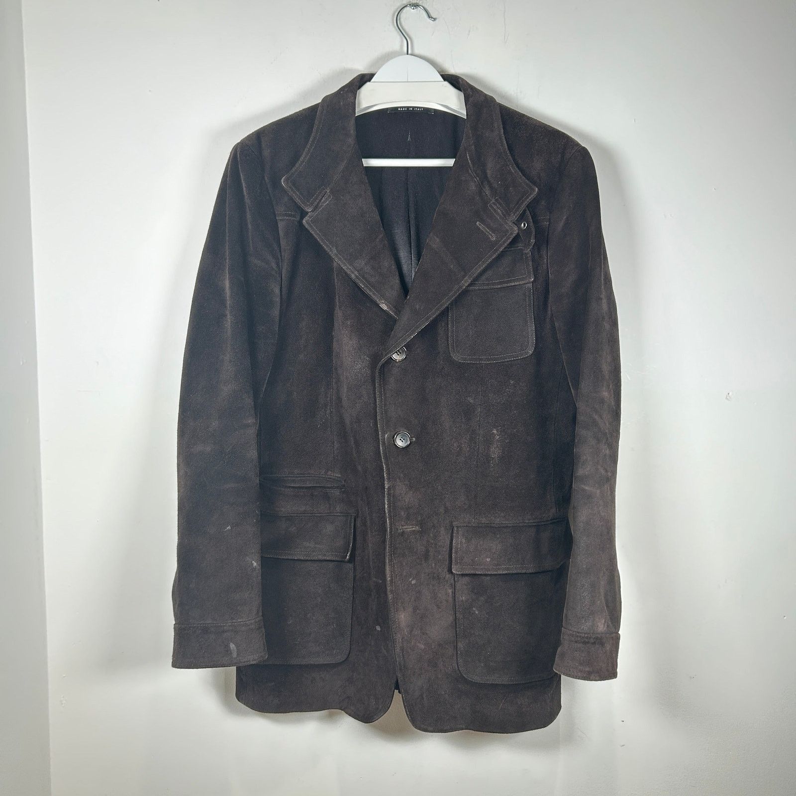Gucci Gucci Brown Suede Leather Over Coat Size 50it Size US M / EU 48-50 / 2 - 1 Thumbnail
