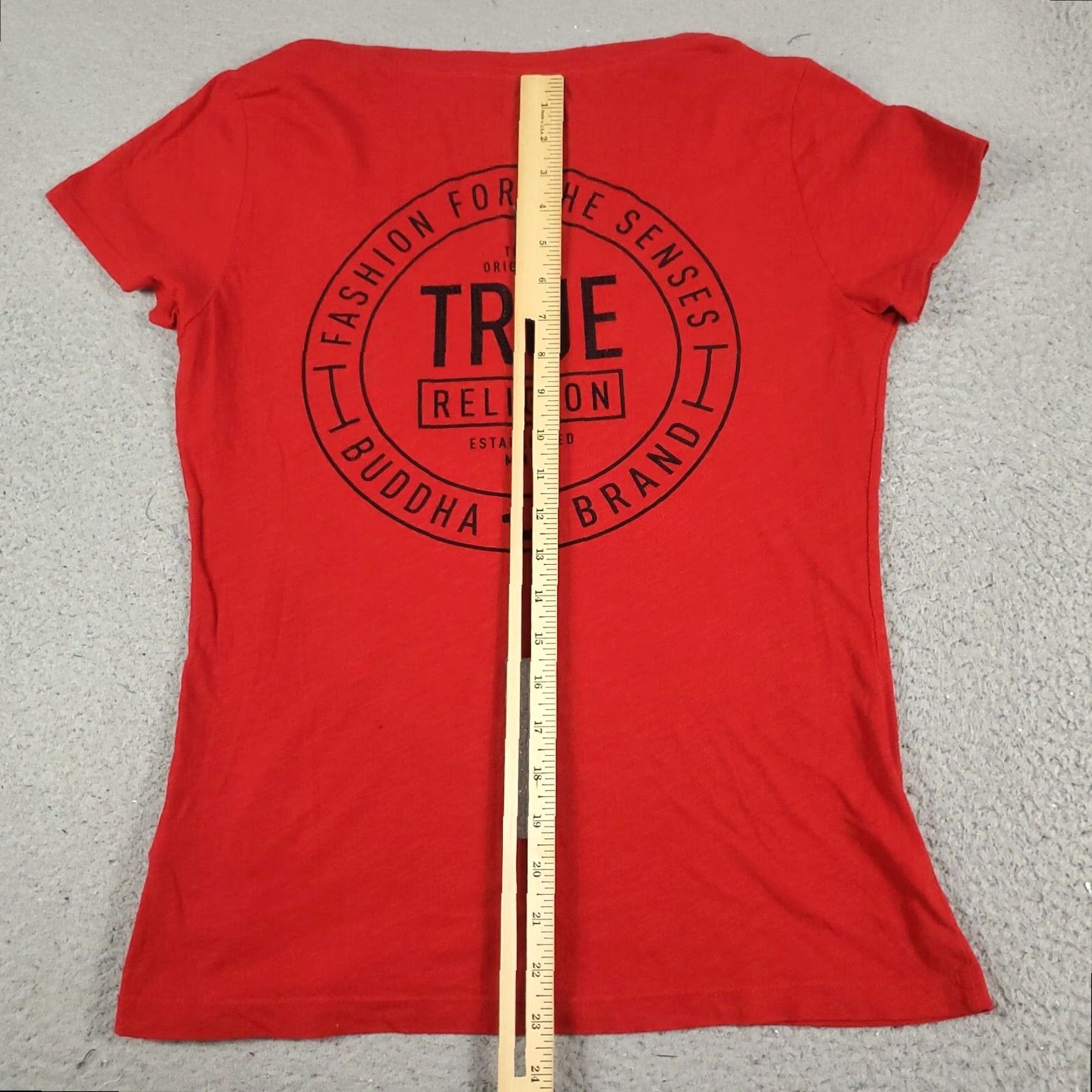 True Religion True Religion Womens Small Red Casual Short Sleeve Ladies T Shirt Size S / US 4 / IT 40 - 3 Thumbnail