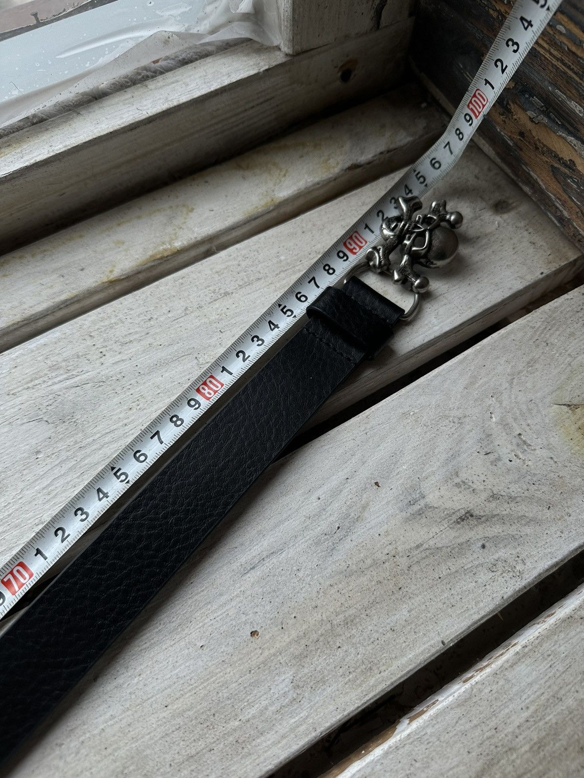 Levi's 🚨 90s Levi’s •SCULL• 100% leather belt VNTG Y2K unisex opium Size ONE SIZE - 7 Thumbnail
