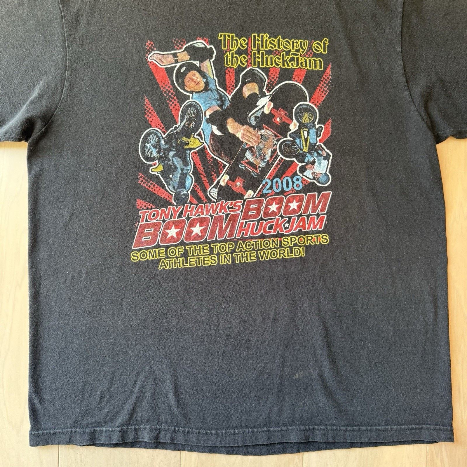 Tony Hawk Vintage Tony Hawk Boom Bom Huckjam Shirt XL Black Y2K Size US XL / EU 56 / 4 - 4 Thumbnail
