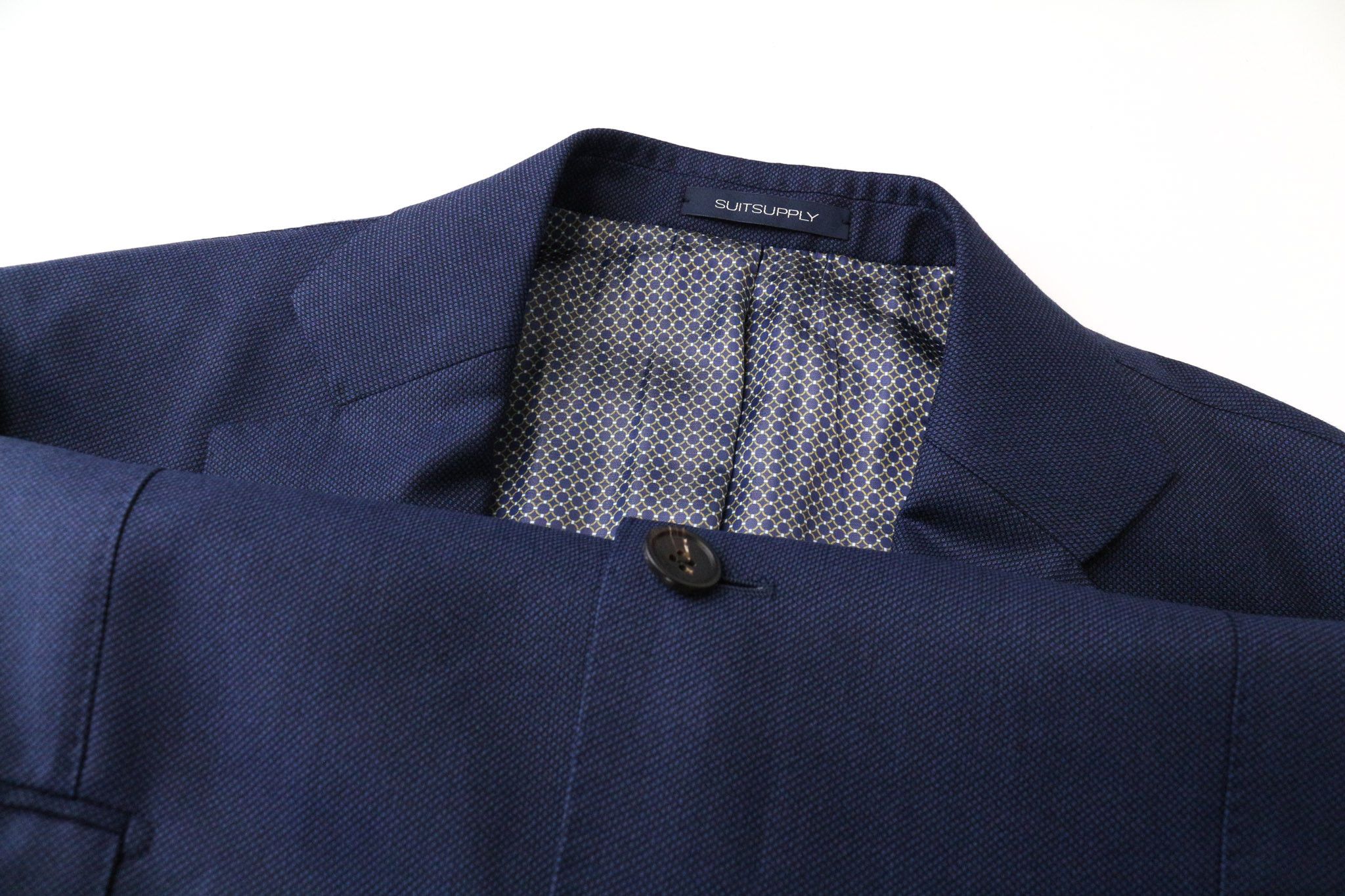 Suitsupply LA SPALLA UK44R Blue Wool Pleated 2 Piece Suit 75829 Size 44R - 7 Thumbnail