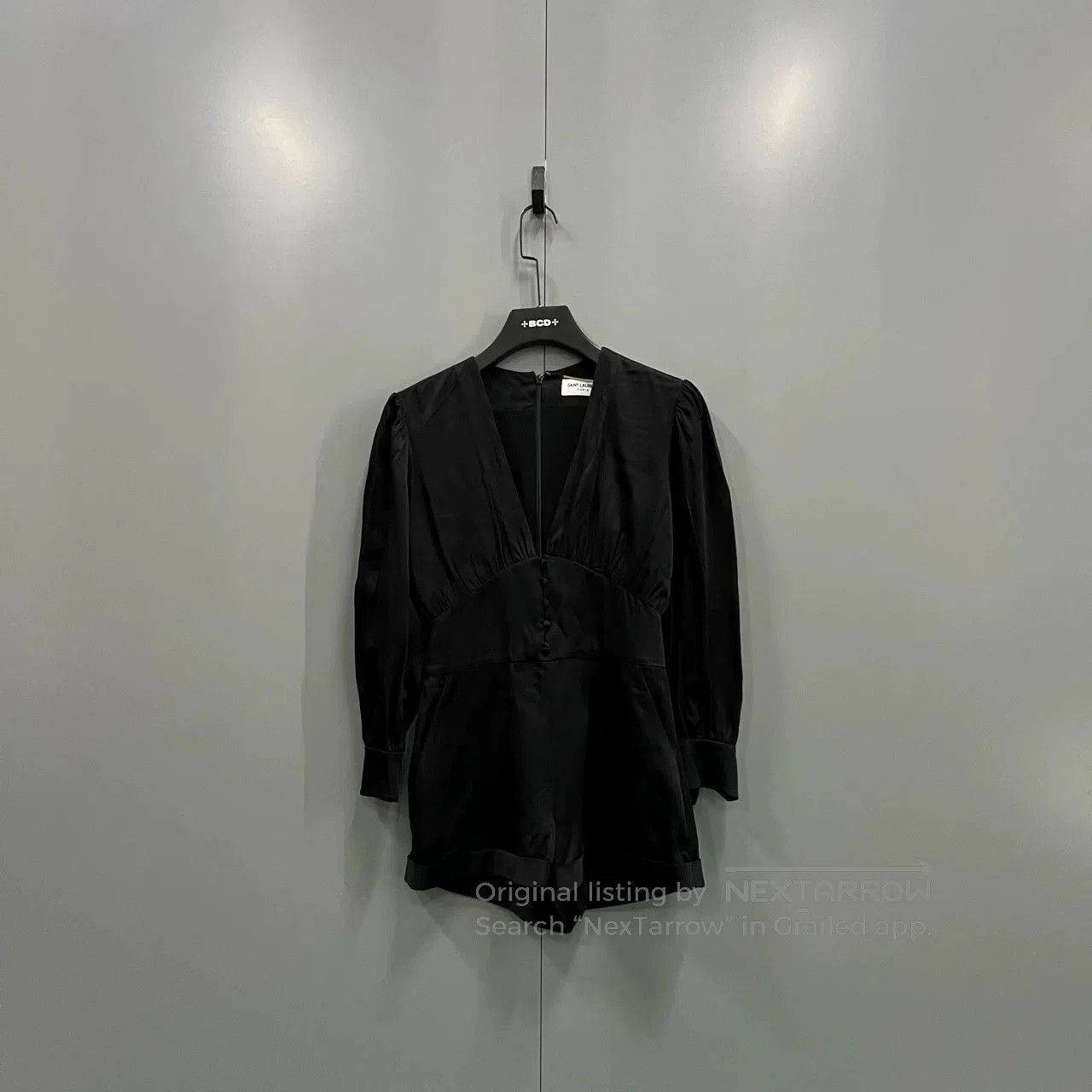 Saint Laurent Paris Saint Laurent SLP Black V-neck Bodysuit. Size 33" - 1 Thumbnail