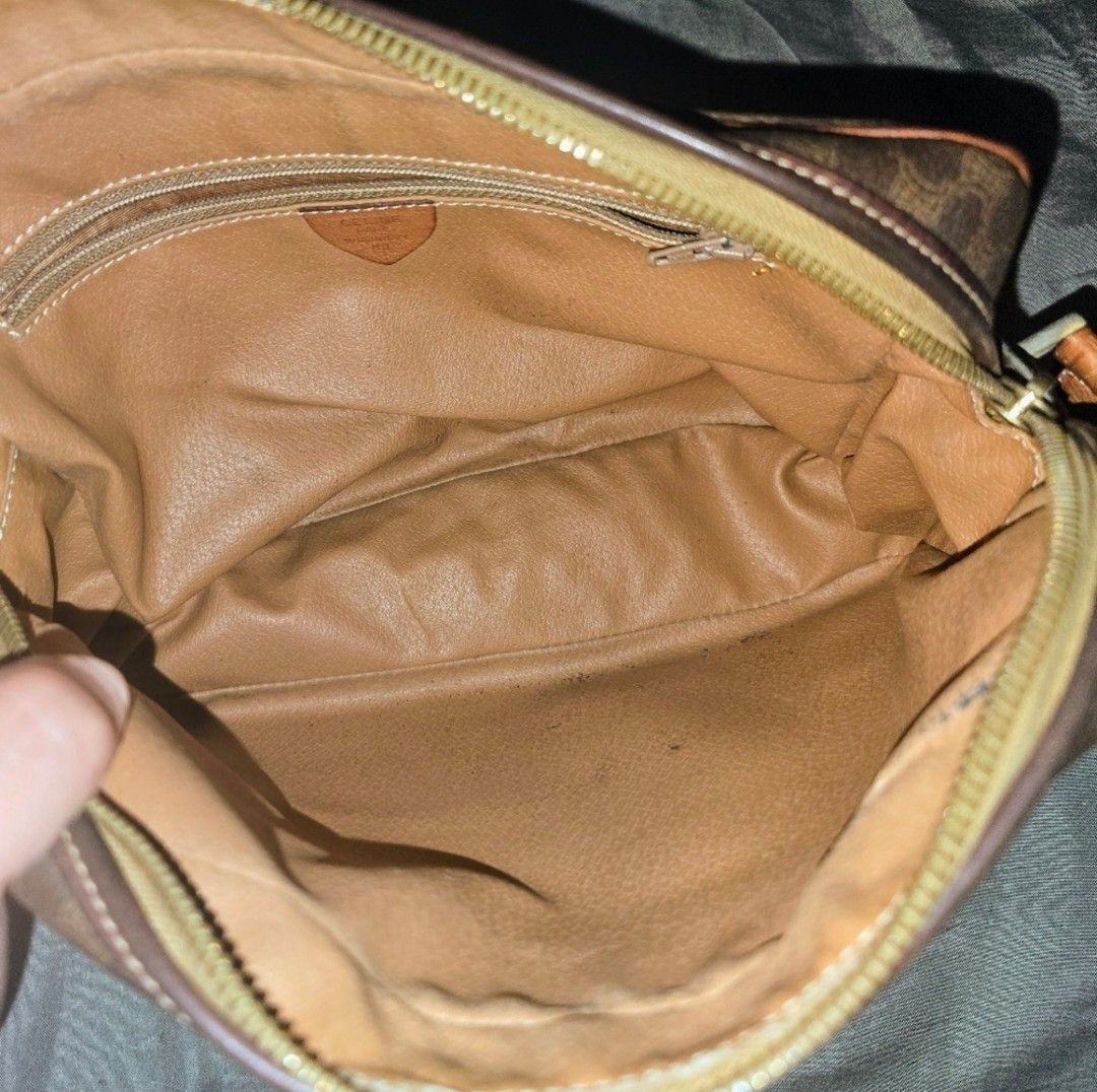 Celine Authentic Vintage Celine Brown Leather Macadam Crossbody Size ONE SIZE - 8 Thumbnail