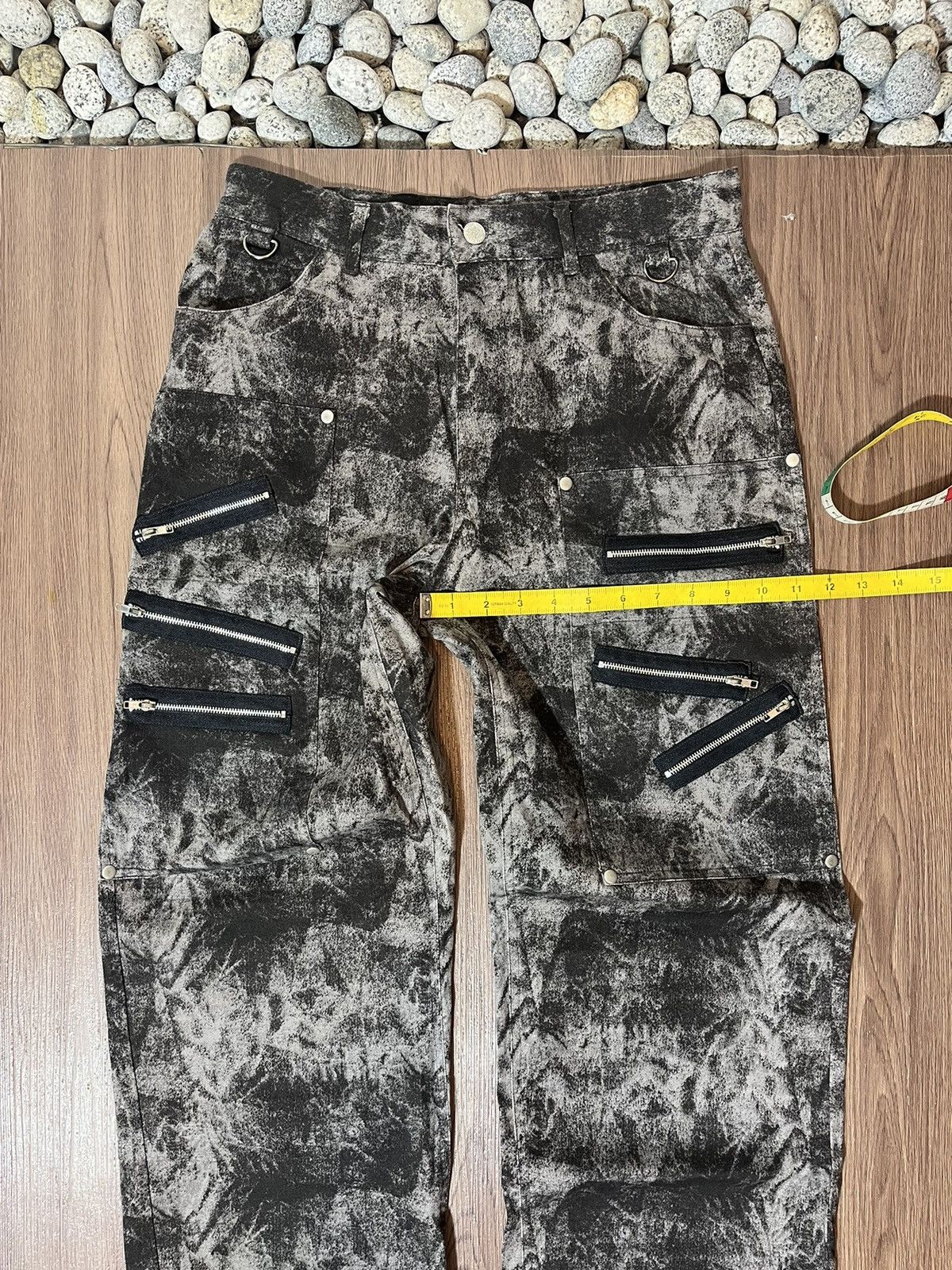 If Six Was Nine × Japanese Brand × Seditionaries Japanese Slash Number Punk Multizipper Washed Pants Size US 30 / EU 46 - 14 Thumbnail