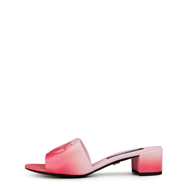 Dolce & Gabbana o1g2r1mq1024 Calfskin Heeled Mules in Rosa Size US 8 / IT 38 - 2 Thumbnail