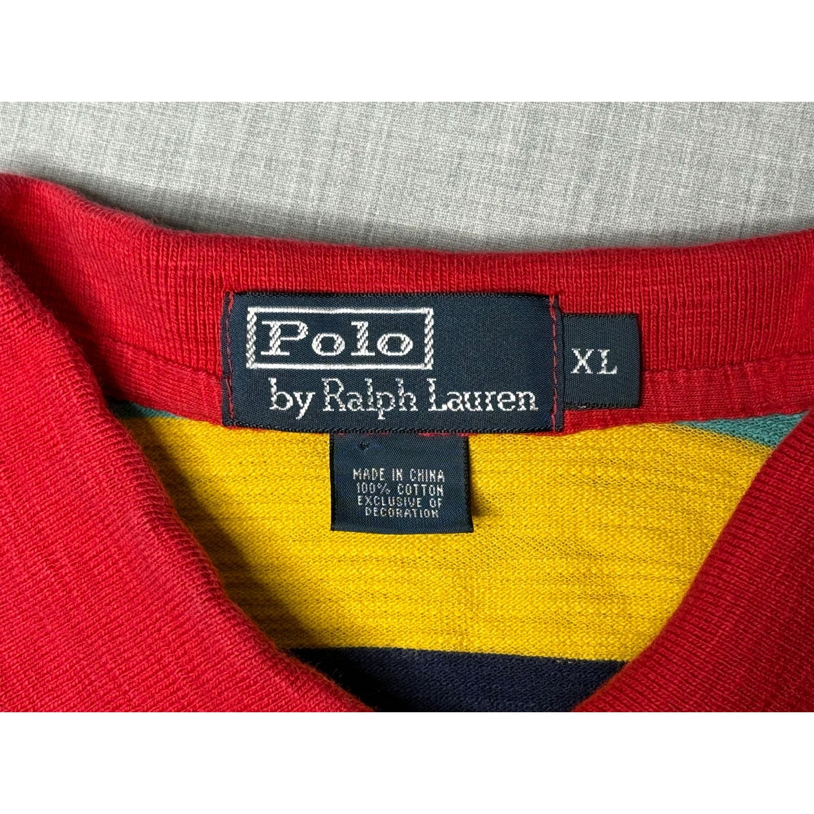 Polo Ralph Lauren Polo Ralph Lauren Striped Slub Knit Polo Shirt XL Size US XL / EU 56 / 4 - 3 Thumbnail