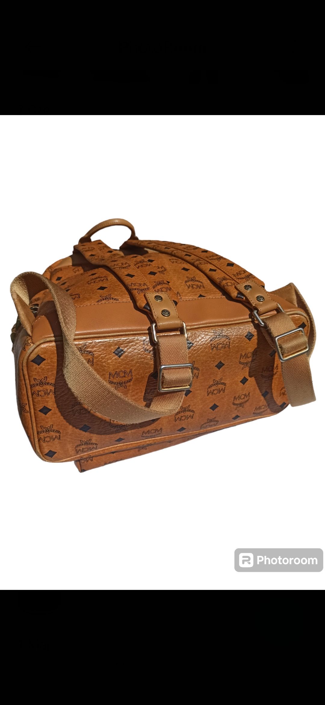 Leather × MCM Mcm stark backpack visetos monogram & studs Size ONE SIZE - 10 Thumbnail