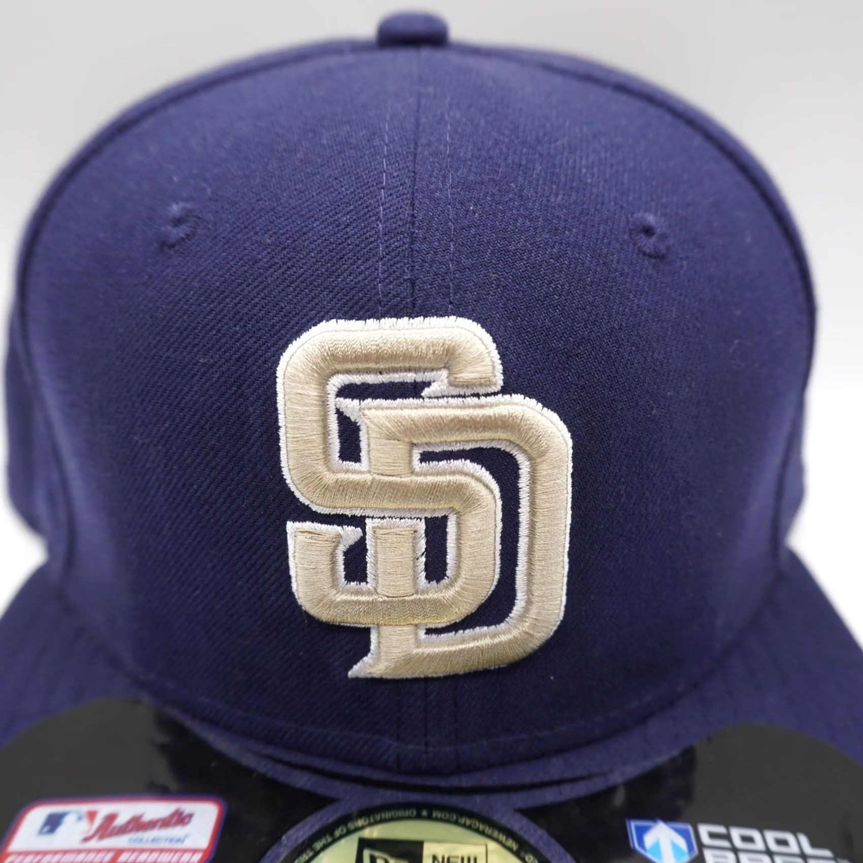 New Era New Era 59FIFTY San Diego Padres Hat Mens 7 1/8 Navy Blue MLB Fitted Cool Base Size ONE SIZE - 2 Thumbnail