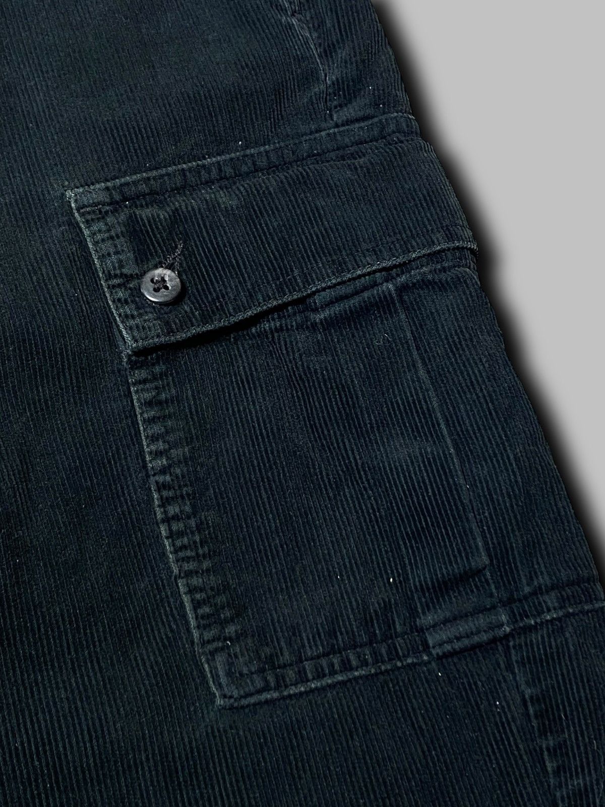 Polo Ralph Lauren Polo Ralph Lauren Vintage Corduroy Cargo Pants Relaxed Black Size US 33 - 10 Thumbnail