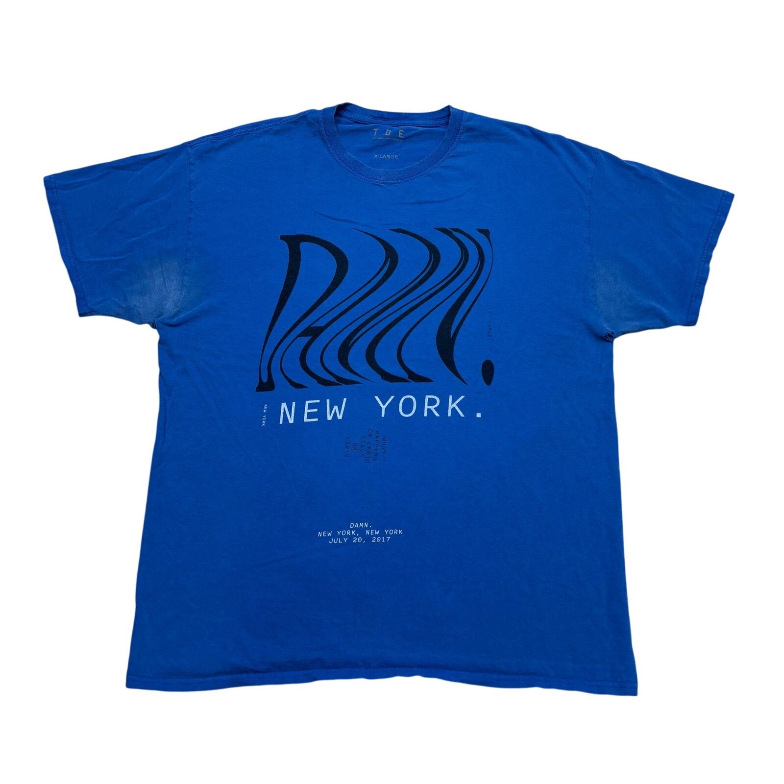 Band Tees × Kendrick Lamar × Top Dawg Entertainment Kendrick Lamar Damn New York What Happens On EarthShirt XL Size US XL / EU 56 / 4 - 1 Thumbnail