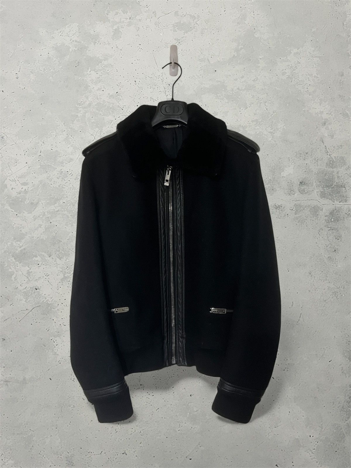 Dior Dior Homme AW04 "VOTC" Shearling Collar Aviator Jacket Size US M / EU 48-50 / 2 - 1 Thumbnail