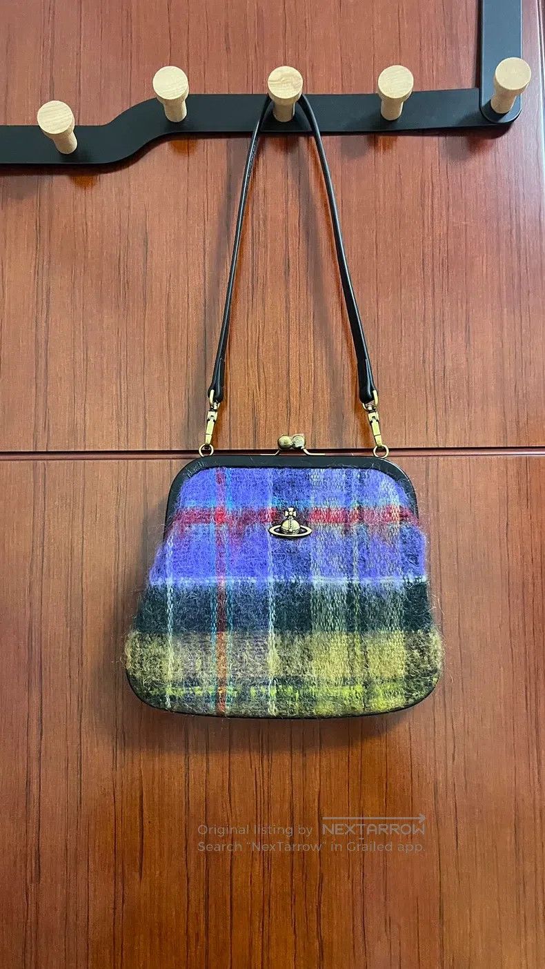 Vivienne Westwood Vivienne Westwood size os Checkered shoulder bag, purple wi Size ONE SIZE - 1 Thumbnail